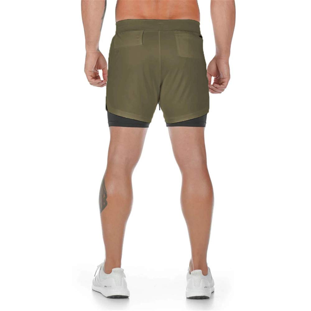 Surenow Men's 2-in-1 Running Shorts with Liner - 7