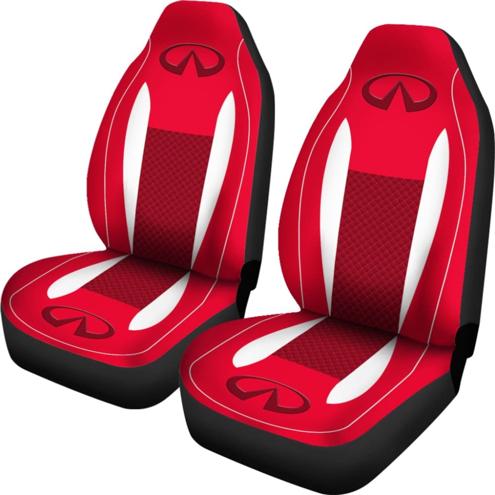 Custom Black and Red Infiniti Car Seat Covers - Premium Fit for 3 Series Models (2018-2021) - Perfect for Road Trips, Daily Commutes & Car Protection