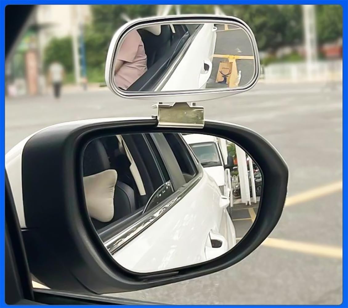 2 Pcs Black Rectangle Blind Spot Mirror for Car - HD Glass Wide Angle Rear View Mirror, Auto Blind Spot Mirror for Car Truck SUV RV, Enhanced Safety for Lane Changing & Parking