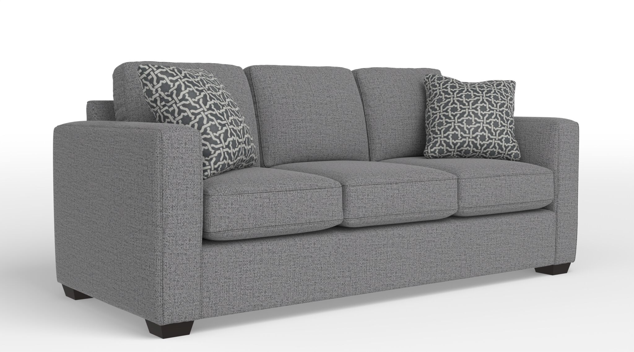 Caleb Queen Size Sofa Bed with Comfortable Innerspring Mattress - Sutton Charcoal Gray | Convertible Sleeper Sofa for Small Spaces, Guest Room & Apartment Living