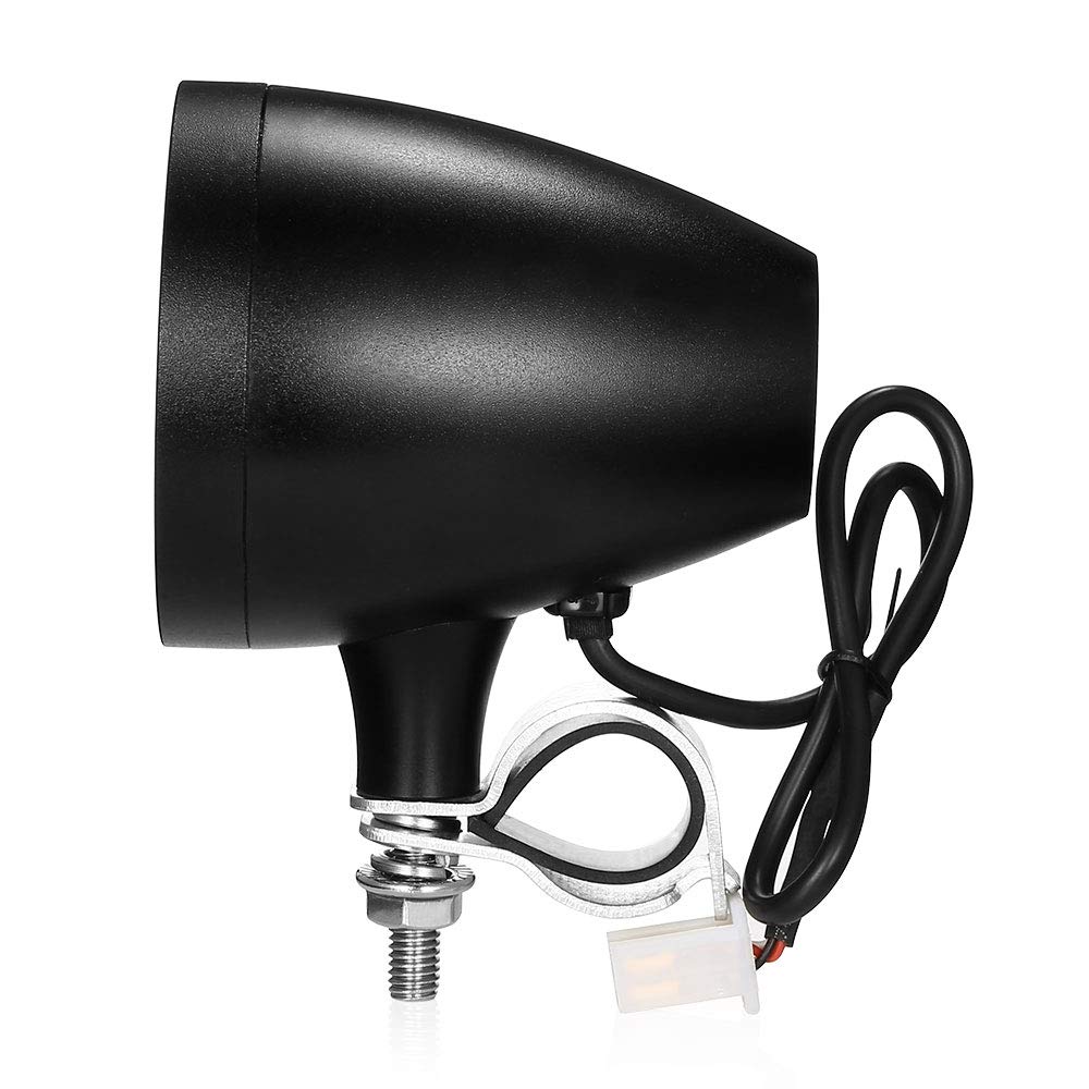Waterproof Bluetooth Motorcycle Stereo Speaker System with MP3/USB/FM Radio - 12V Dual Red Speakers for Harley, Honda, Yamaha - Perfect for Road Trips & Outdoor Adventures