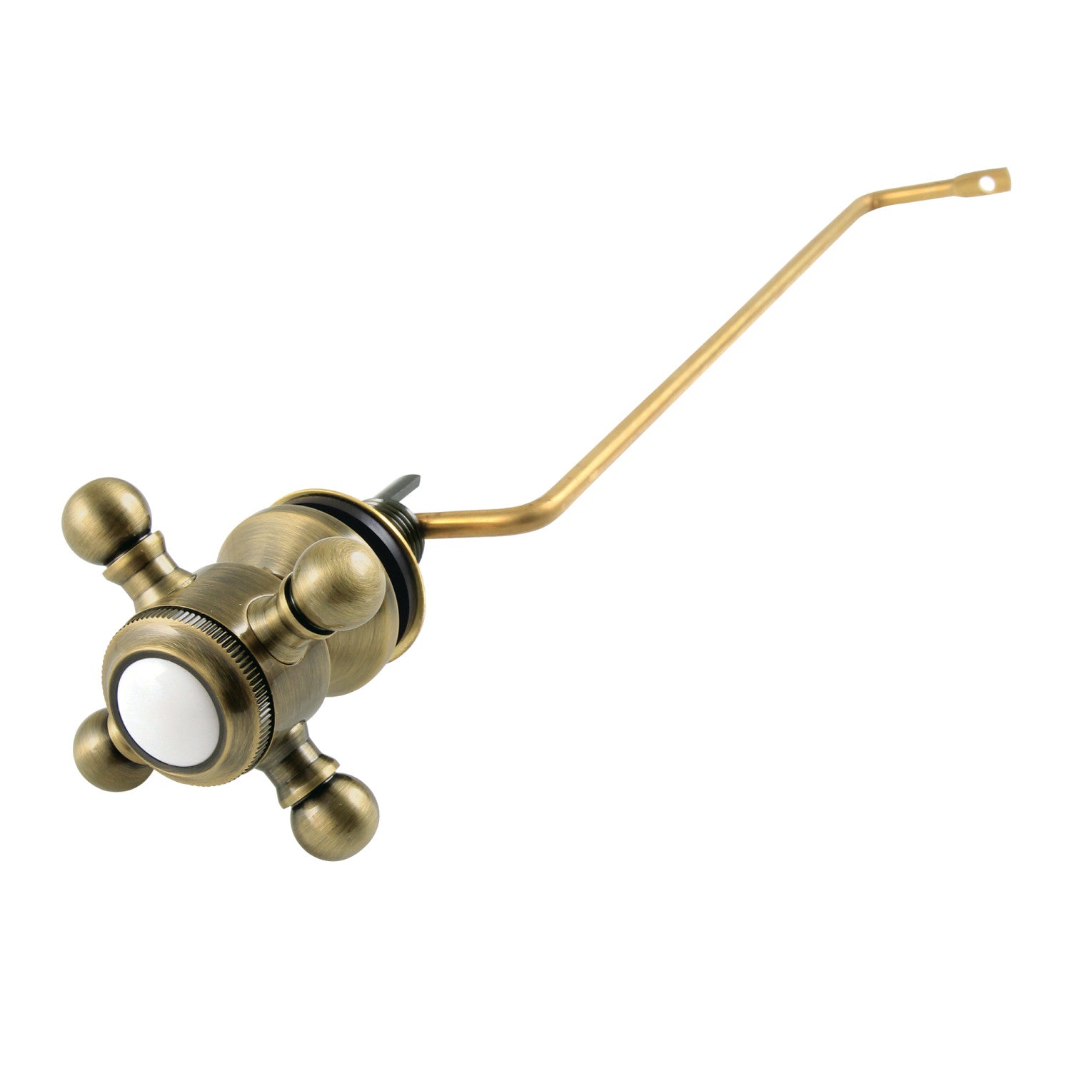 Buckingham KTBXS3 Side Mount Toilet Tank Lever in Antique Brass - Durable Replacement Flush Handle for Bathroom Toilet Repair and Upgrade - Perfect for Vintage, Classic, and Traditional Bathroom Decor Styles