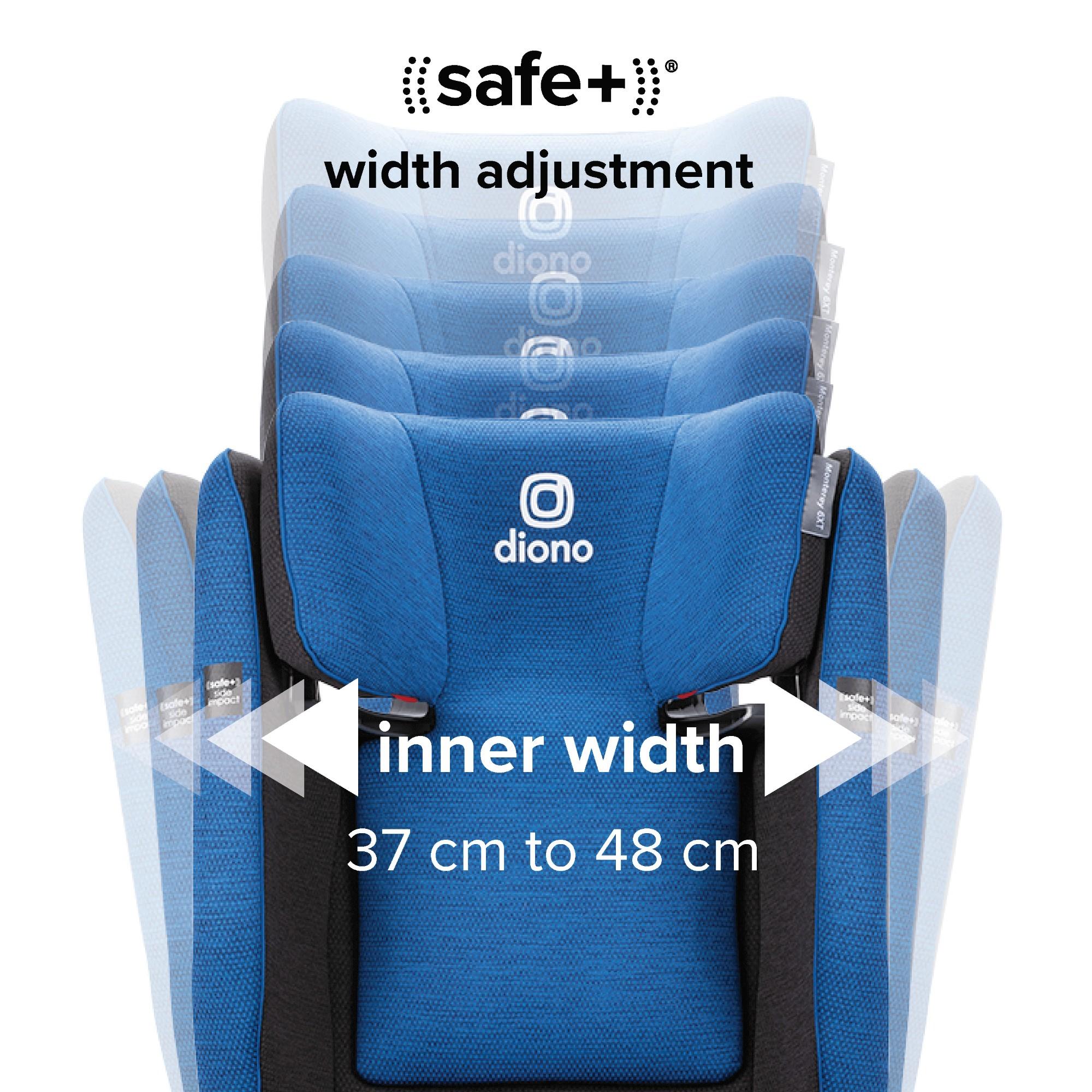 Diono Monterey 6XT SafePlus High Back Booster Car Seat for Kids - Safe & Comfortable Convertible Car Seat for Toddlers - Perfect for Travel, School & Family Road Trips