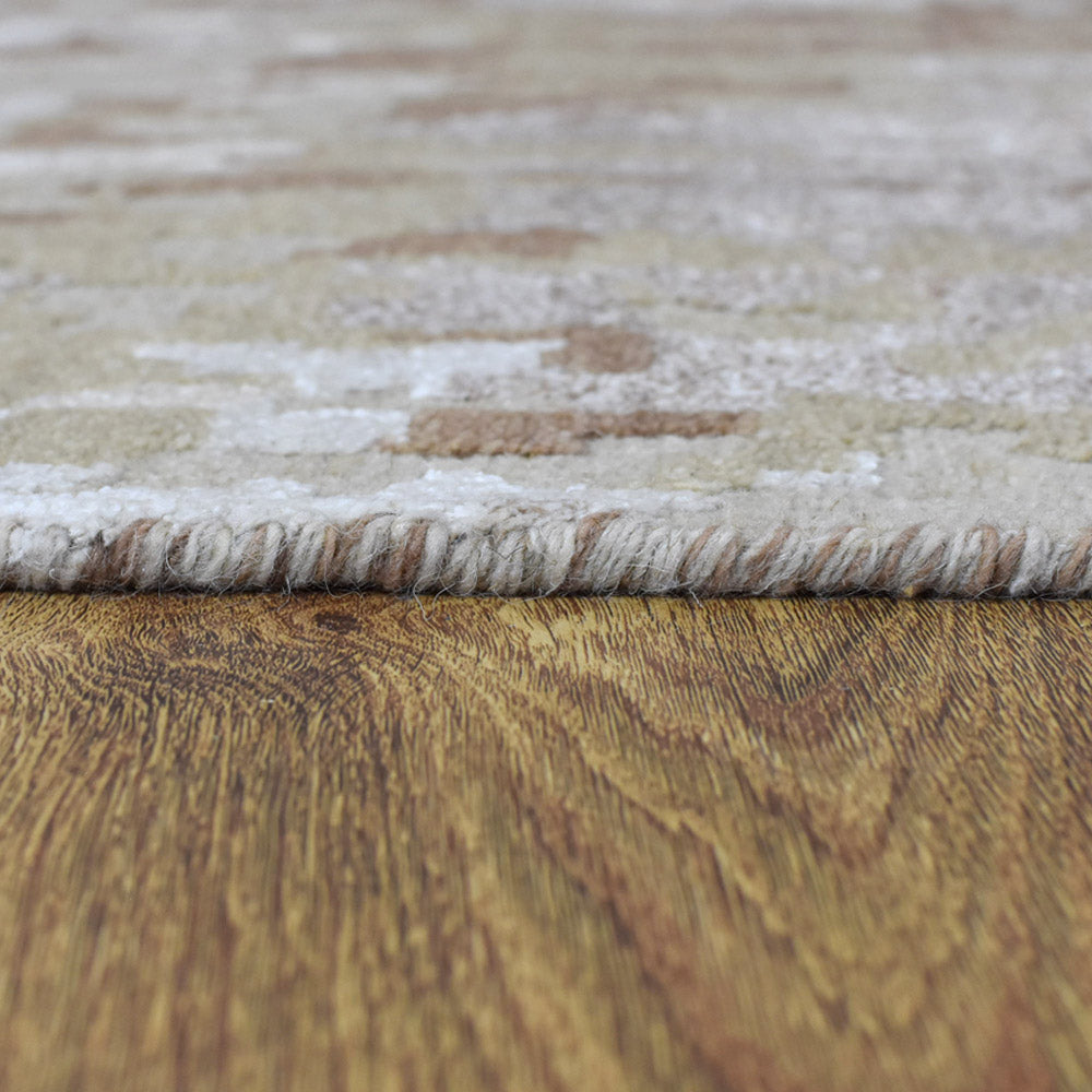 Handmade Ecliptic Hand Knotted Rug - Bohemian Style Wool Area Rug for Living Room, Bedroom & Home Decor - Perfect for Boho Chic, Farmhouse & Modern Interior Design