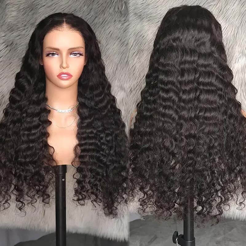 Eullair Wear and Go Glueless Human Hair Wigs - 9x6 Parting Max, Bye Bye Knots Lace Front, Pre-Bleached & Pre-Plucked Loose Deep Wave Wig for Everyday Wear & Special Occasions