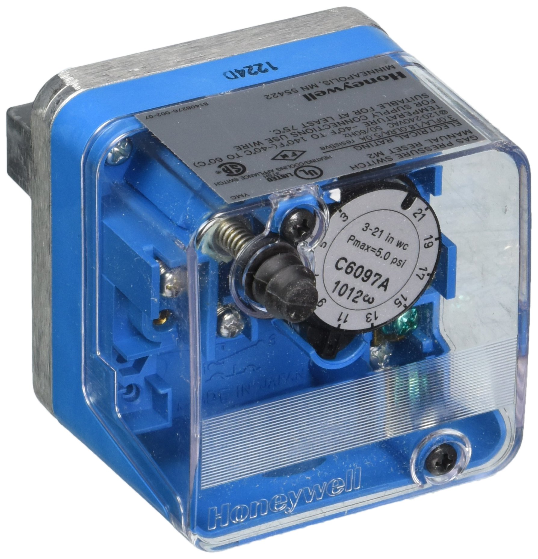 Honeywell C6097A1012 Pressure Switch - HVAC, Air Compressor & Industrial Equipment Replacement Part for Optimal Performance