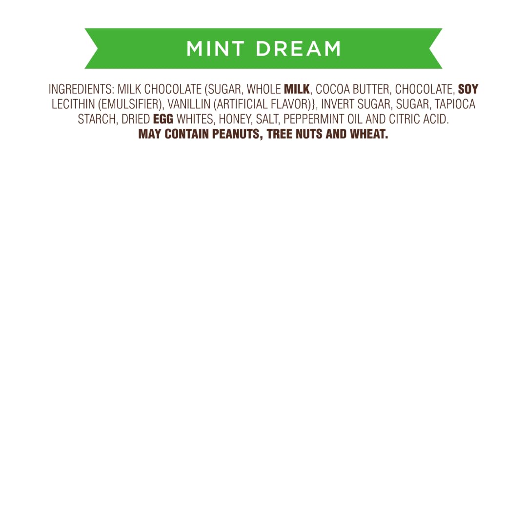 Russell Stover Milk Chocolate Mint Dream Bars - 1.125 oz (24 Count) - Fresh Mint Chocolate Candy for Gifts, Office Snacks & Holiday Treats