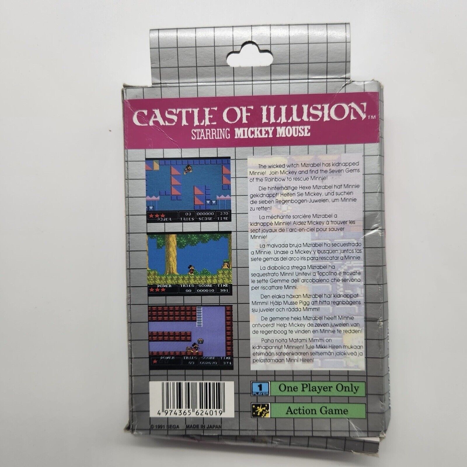 Castle Of Illusion Starring Mickey Mouse - Sega Game Gear Retro Video Game (Boxed) - Perfect for Collectors & 90s Gaming Nostalgia