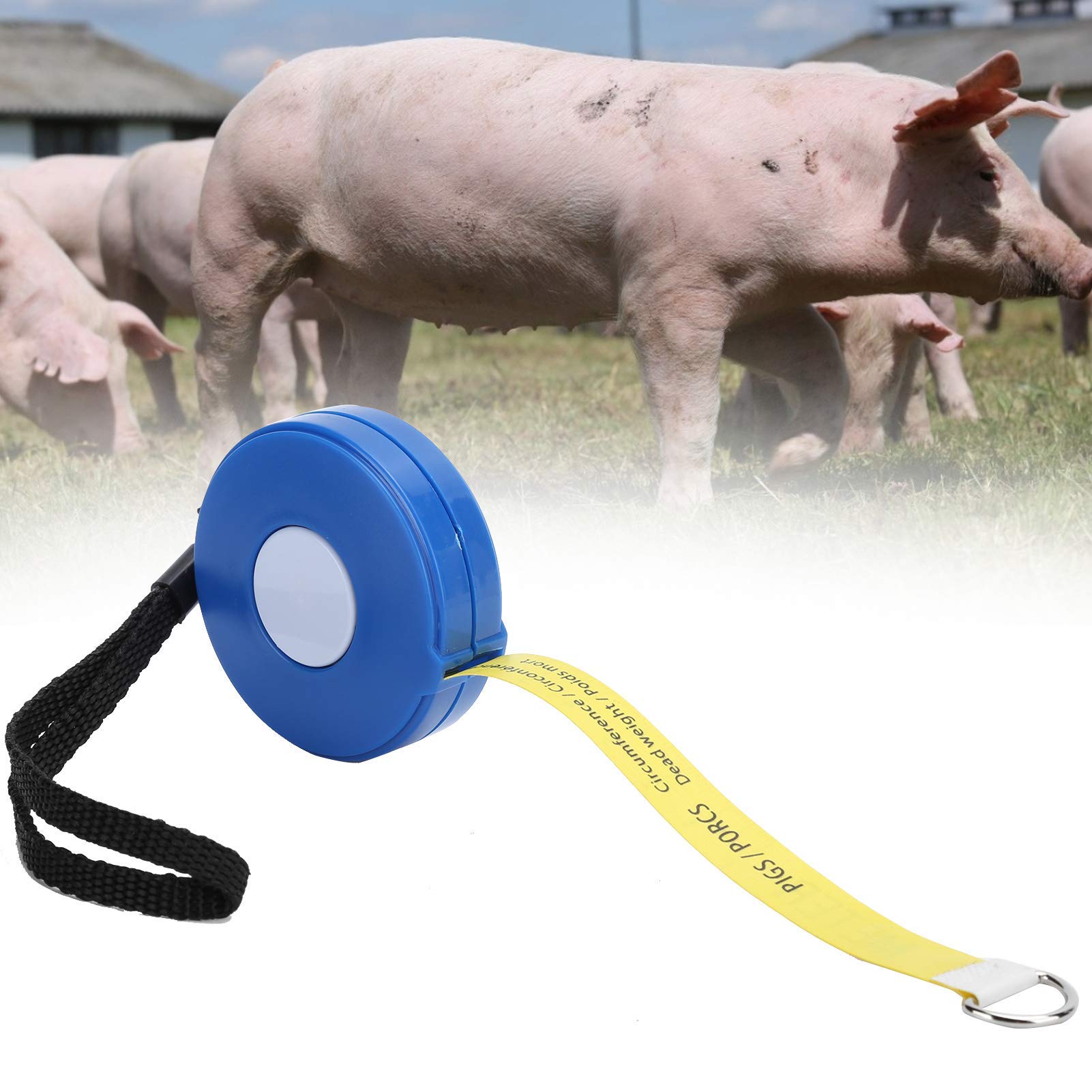 **Professional Retractable Horse Weight & Height Measuring Tape - Accurate Goat, Pig, Pony Measurement Tool for Livestock Health & Farm Management**    *(Perfect for Equine Care, Veterinary Use, Livestock Weight Tracking & Farm Record-Keeping)*