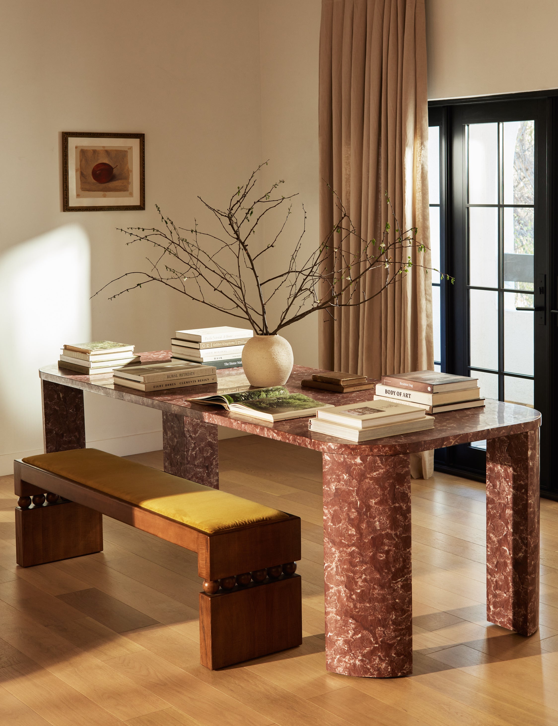 Carly Cushnie Ceiba Bench - Modern Wooden Bench for Living Room, Bedroom, or Entryway - Stylish and Functional Home Decor