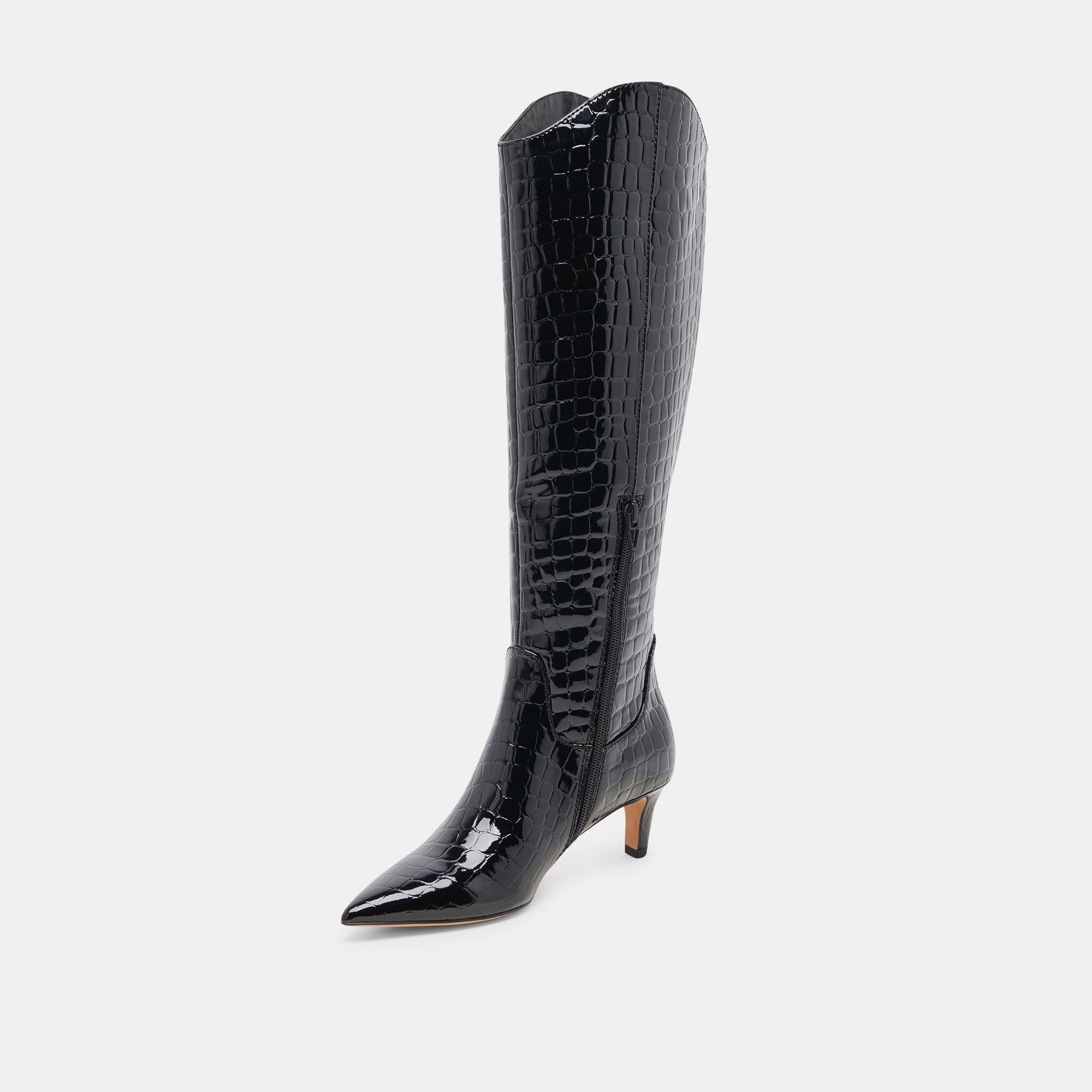 SHILAH Black Embossed Leather Boots for Women - Stylish & Comfortable Ankle Boots for Fall, Winter & Everyday Wear
