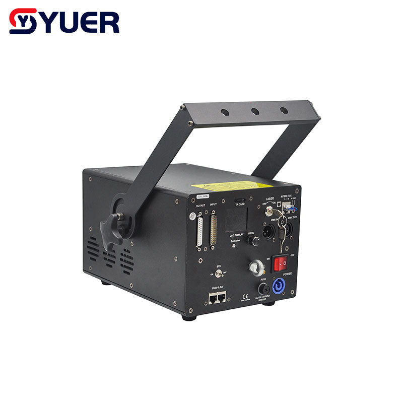 YUER™ Full Color 5W 40KPPS ILDA Scanner Laser Show RGB Projector with DMX512 Control - Professional Party Lights for Nightclub, Disco, Christmas & DJ Events - Create Stunning Laser Displays for Dance Floors & Stage Performances