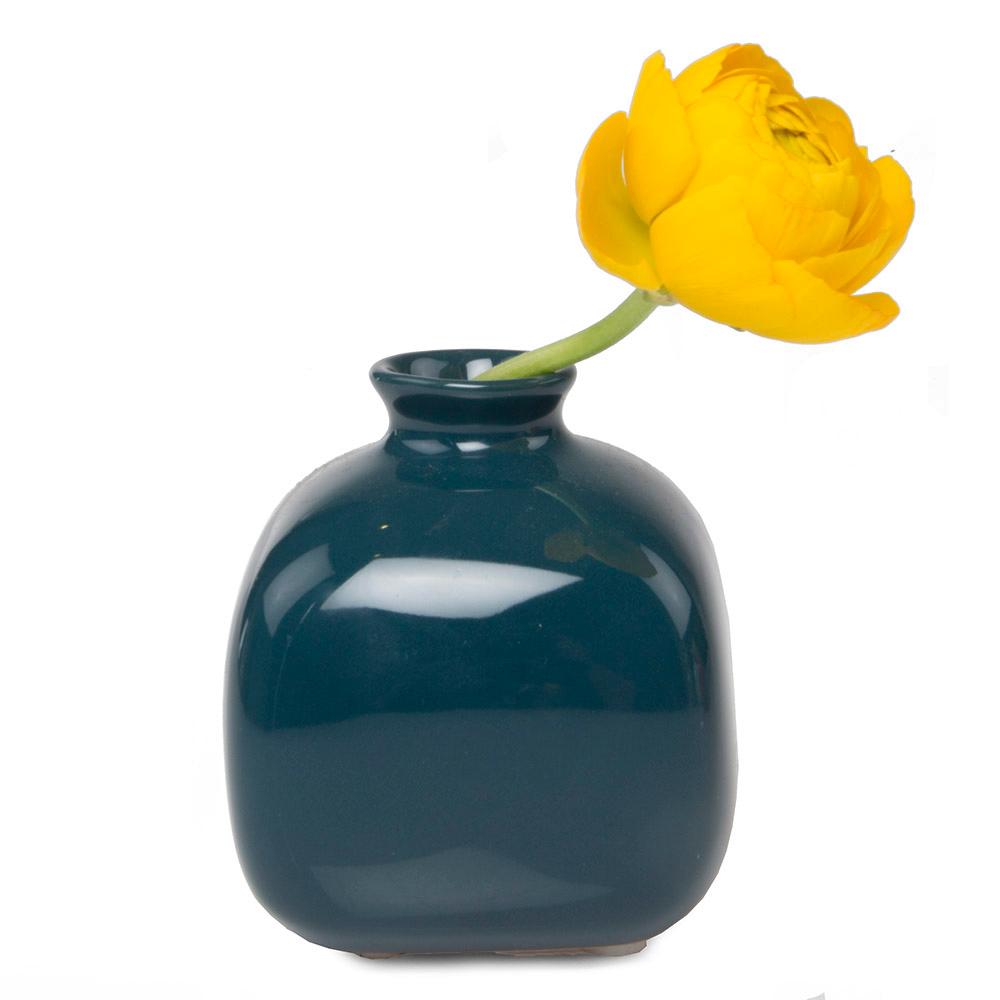 Elegant Ceramic Inkwell Bud Vase for Fresh Flowers - Perfect for Weddings, Home Decor & Floral Arrangements