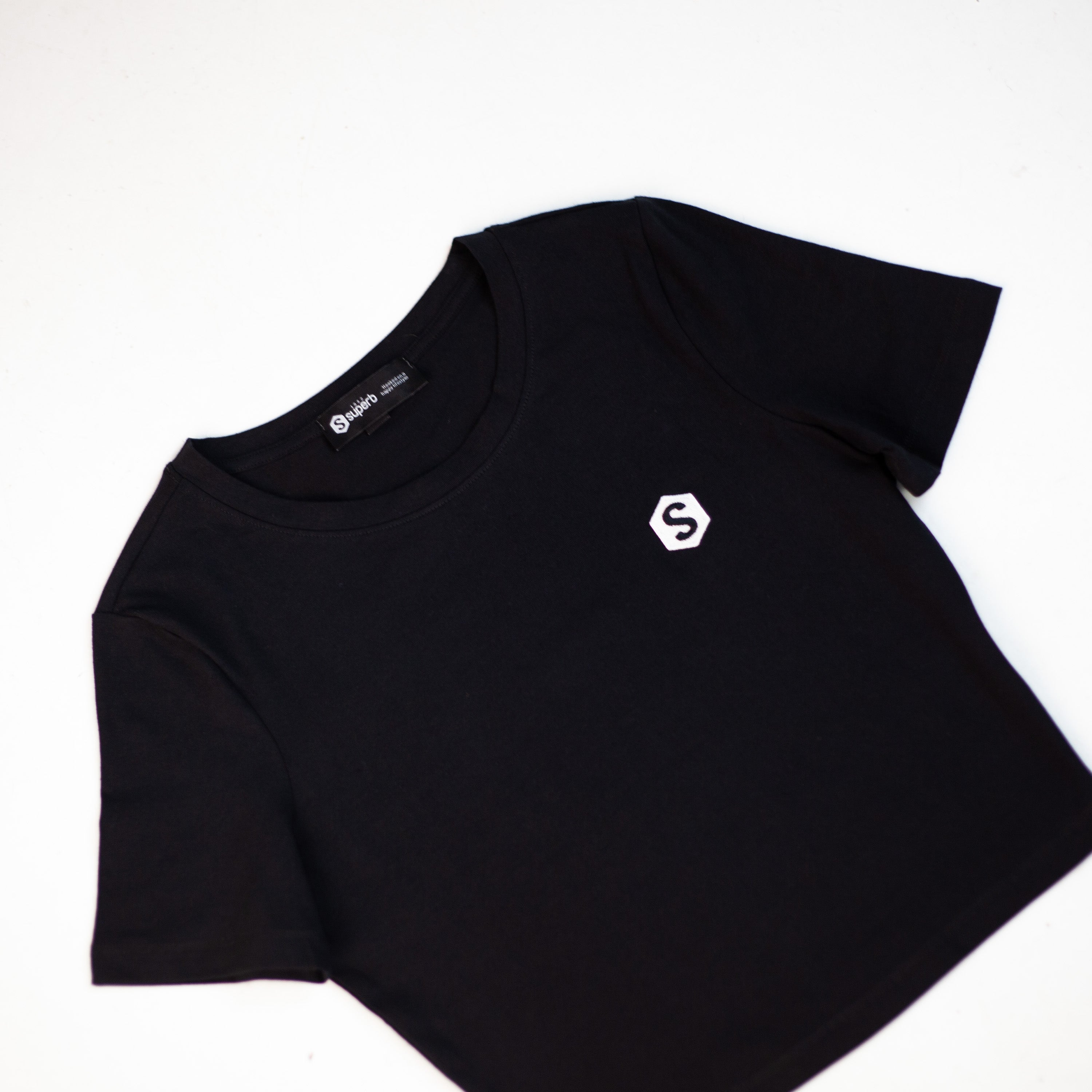 Basic Black Short Sleeve T-Shirt for Women - Casual Everyday Wear & Layering Essential