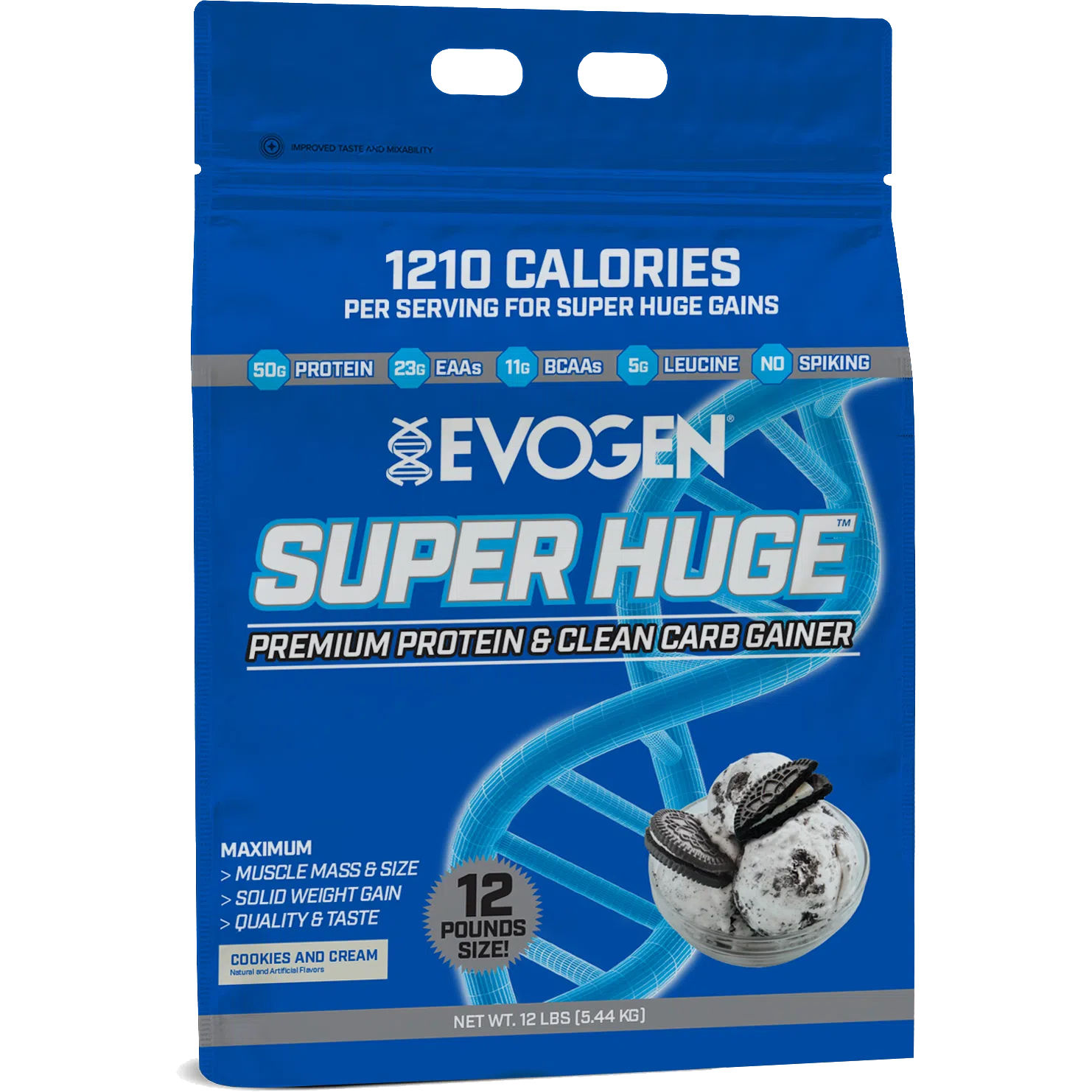 Evogen Super Huge Gainer - High Protein Weight Gainer Powder for Muscle Growth & Recovery | Post-Workout & Bulking Supplement for Athletes & Bodybuilders