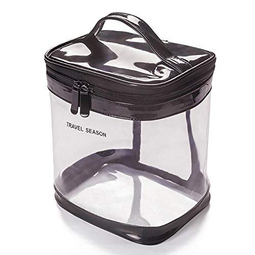 **Waterproof Clear Makeup Brush Organizer Bag - Transparent Travel Cosmetic Pouch for Women, Toiletry Storage Case (Color: C) - Perfect for Travel, Gym & Daily Makeup Organization**