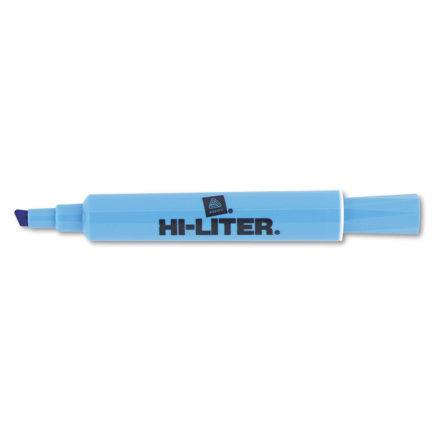 07746 Chisel Tip Desk-Style Highlighter - Pack of 12 with Light Blue Ink - Perfect for Office, School & Study Note Taking