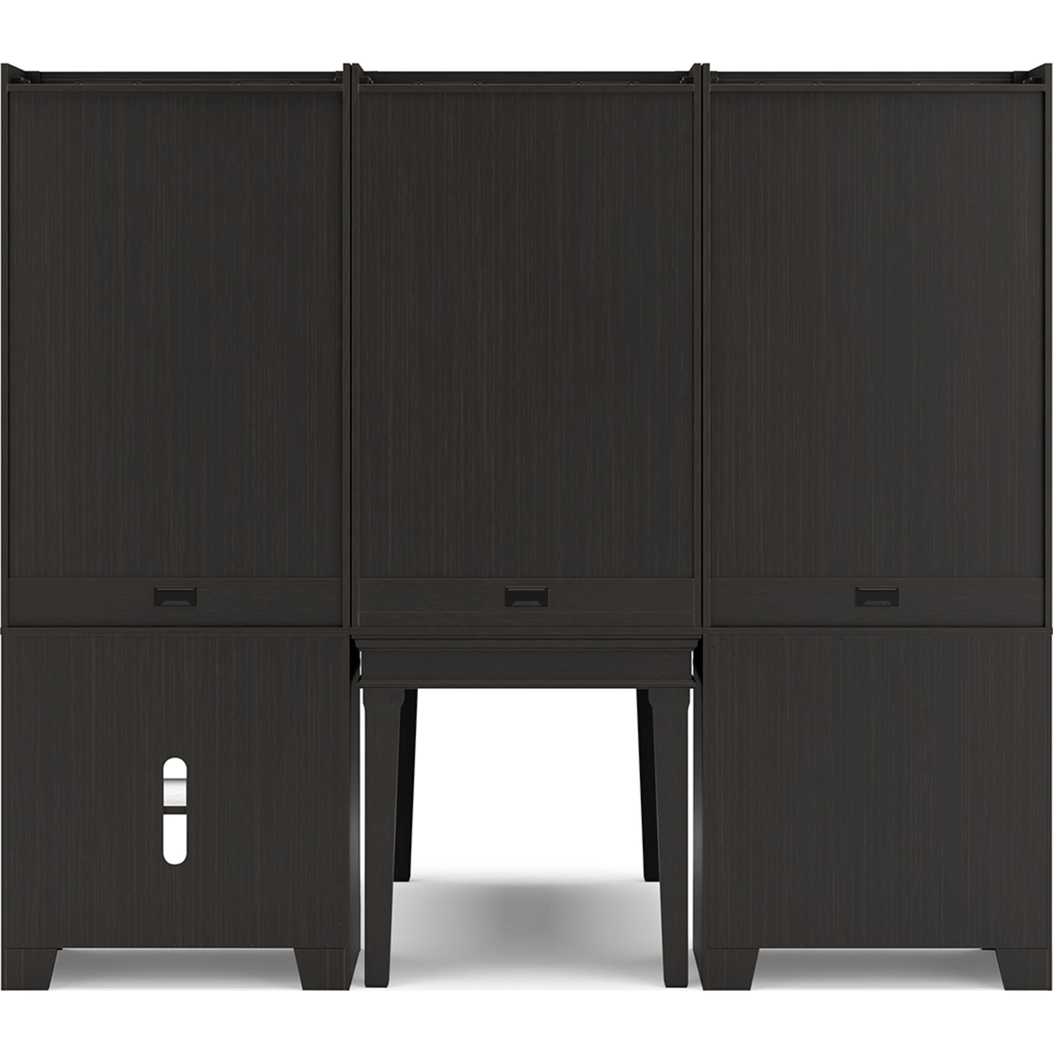 Beckincreek 6-Piece Black Home Office Furniture Set - Desk, Chair & Storage for Modern Workspace & Study Room
