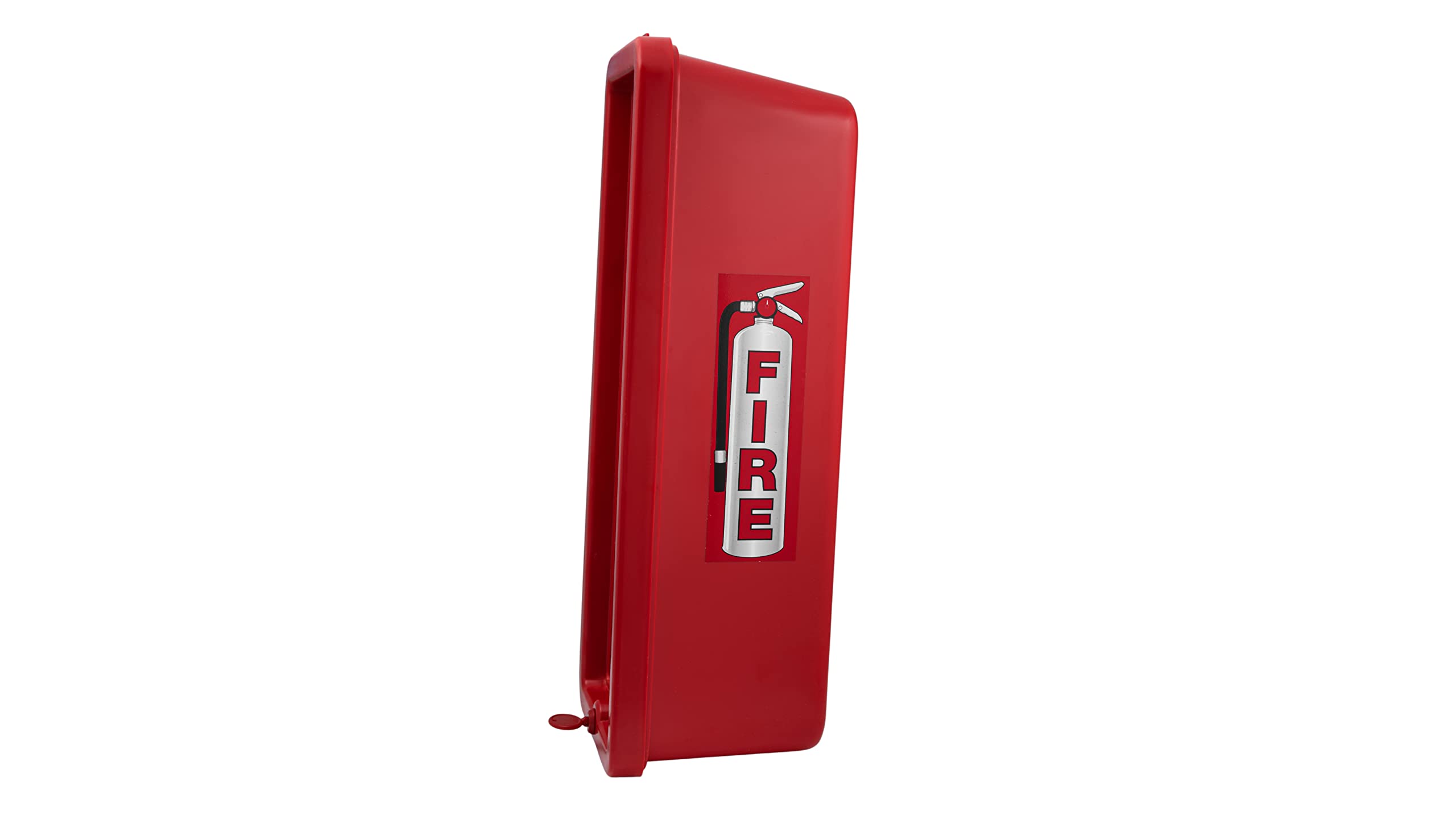 Red Surface-Mounted Fire Extinguisher Cabinet for 5 lb. Fire Extinguishers - Wall Mounted Safety Storage Cabinet for Home, Garage & Outdoor Use - Durable Metal Fire Protection Equipment