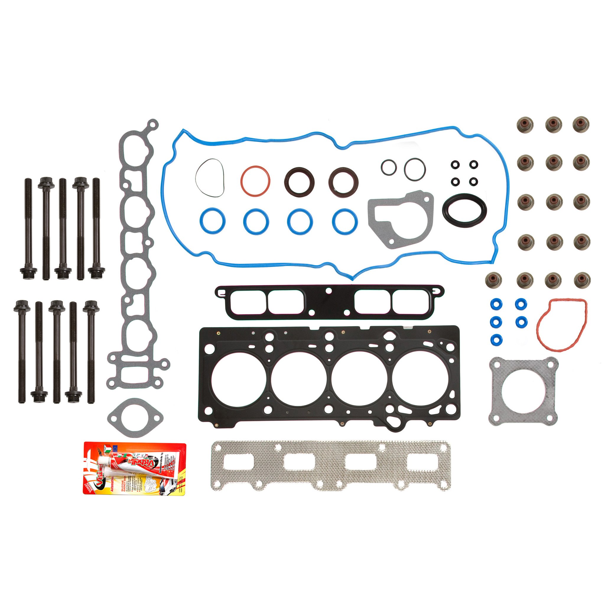 2005-2007 Dodge Caravan 2.4L DOHC VIN B Cylinder Head Gasket Set with Head Bolts - Engine Repair & Maintenance Kit for Cooling System Leaks