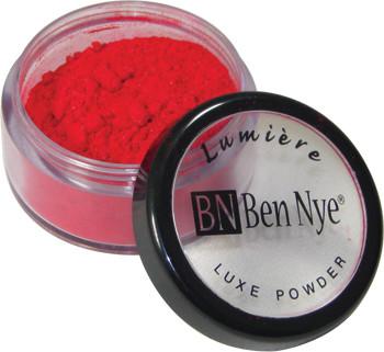 Ben Nye Luxe Powder LX 155 - Cherry Red Professional Makeup Setting Powder for Stage & Photography - Long-Lasting Oil Control & Shine Reduction