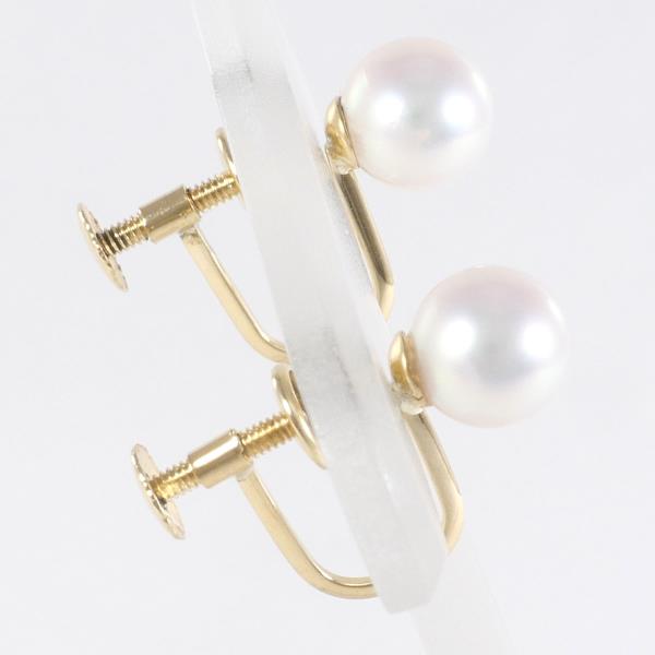 18K Yellow Gold Pearl Earrings for Women - Elegant Stud or Drop Earrings for Wedding, Party & Special Occasions