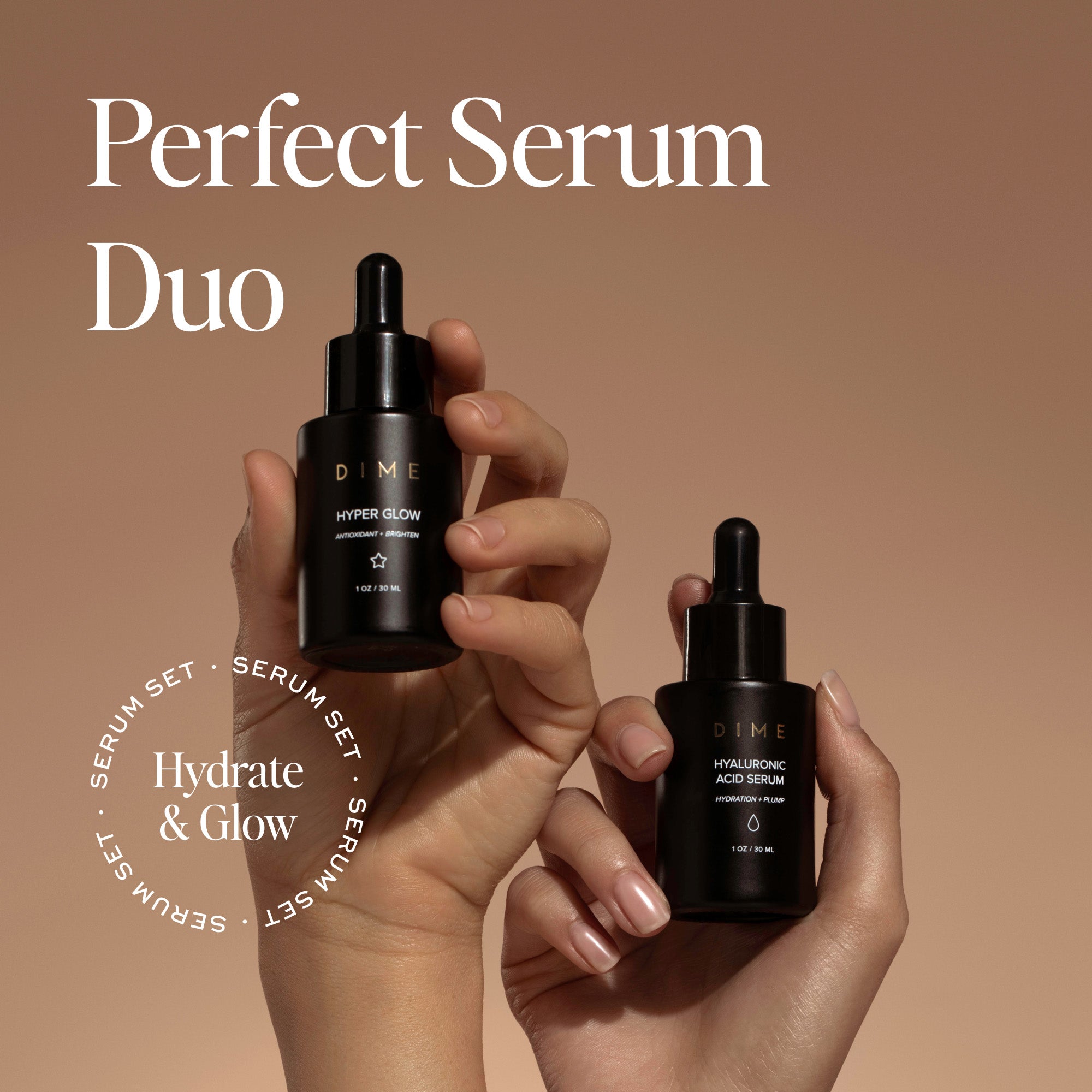 Best Anti-Aging Serum Set for Face - Vitamin C & Hyaluronic Acid Skincare Kit | Day & Night Moisturizing Treatment for Glowing Skin