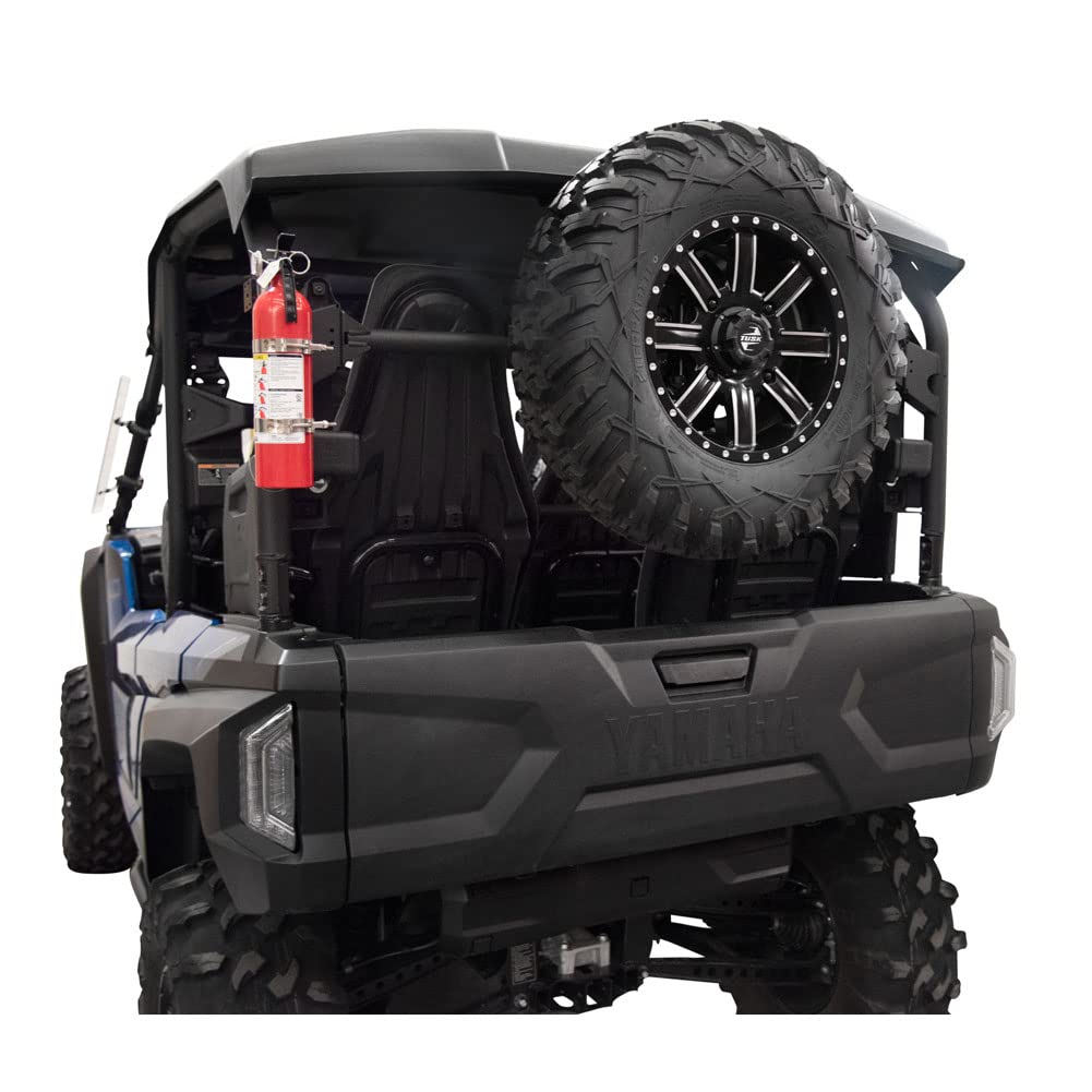 Tusk Spare Tire Carrier for Yamaha Wolverine RMAX4 1000 Compact (2021-2025) | Heavy-Duty Off-Road Accessory for UTV Trail Riding & Hunting Adventures
