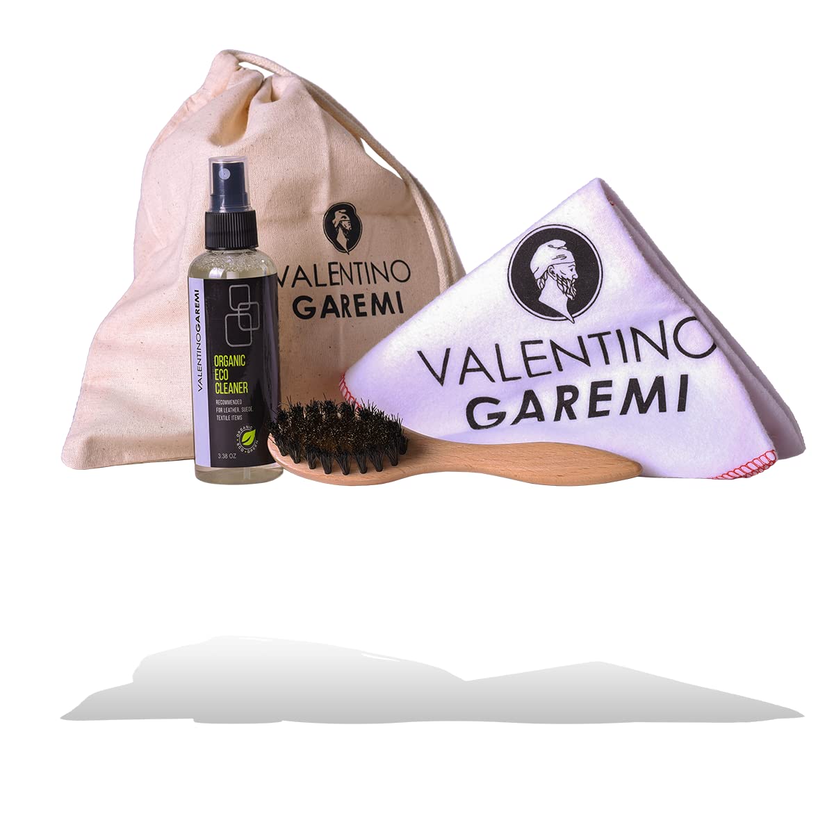 VALENTINO GAREMI Premium Suede & Leather Cleaning Kit - Organic Stain Remover for Shoes, Boots, Jackets, Bags & Purses - Gentle Care for Delicate Napped Leather & Sheepskin - Perfect for Luxury Fashion Maintenance & Spot Cleaning
