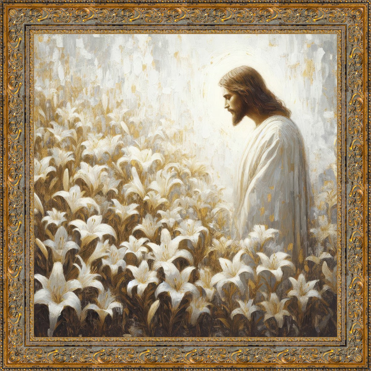 Consider The Lilies - Inspirational Christian Wall Art Decor for Home & Office | Perfect for Living Room, Bedroom, Church & Gift Giving