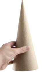 **6 Pack Open Bottom Paper Mache Cones for DIY Crafts - 10.5