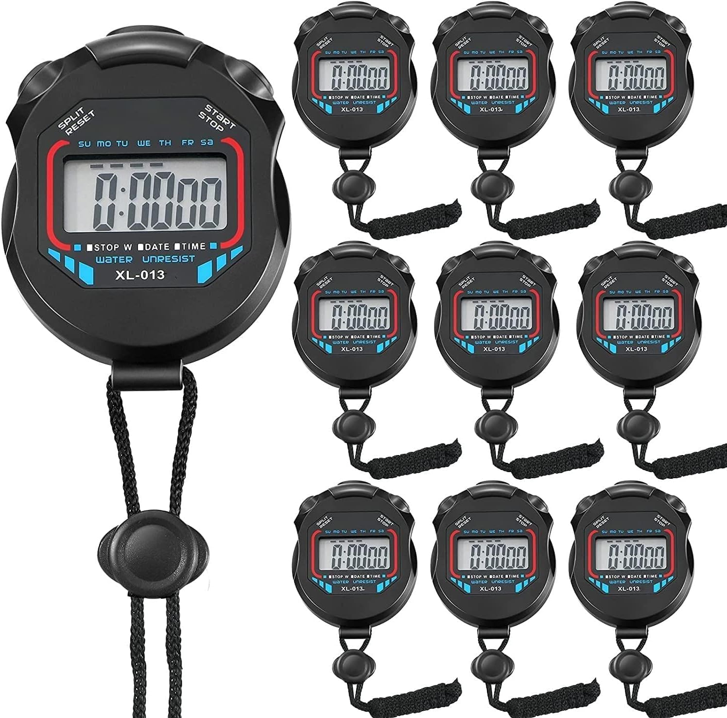 FomaTrade Waterproof Digital Stopwatch Timer - Large Display Sports Stopwatch with Interval Timer for Swimming, Running, and Fitness Training