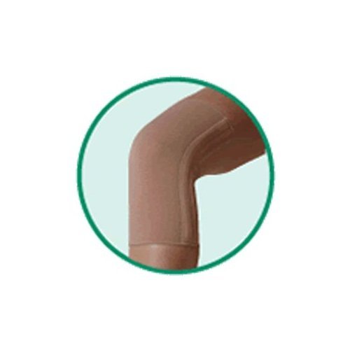 Helastic Knee Brace with Open Patella - Beige, Size XS, 30-40 mmHg Compression Support for Running, Hiking & Arthritis Pain Relief - Breathable Seamless Design for Men & Women