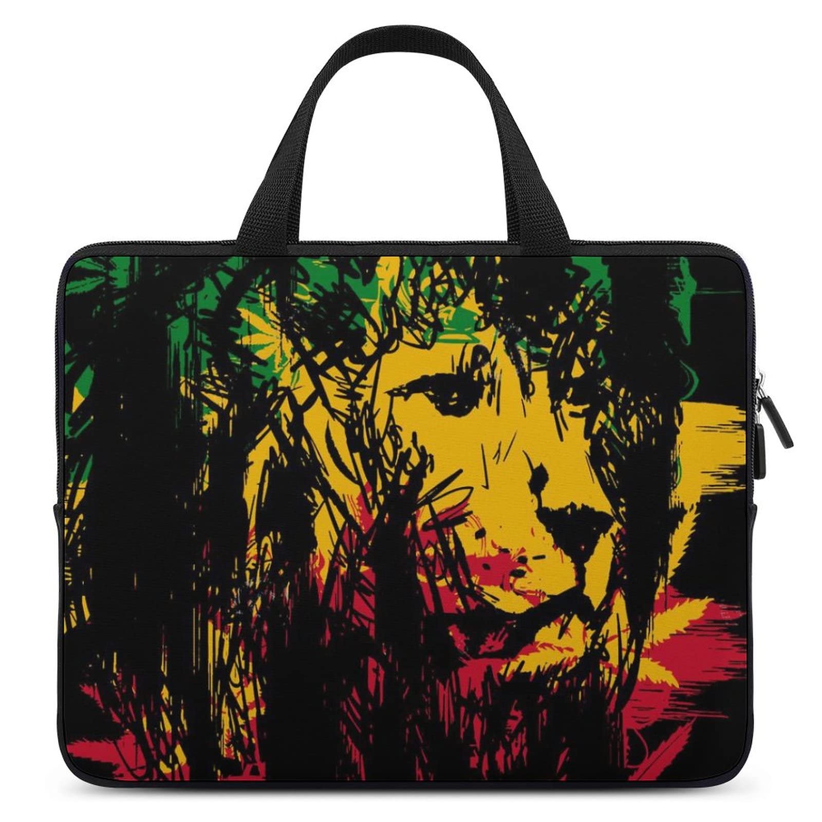 Rasta Lion Waterproof Laptop Bag - Slim Business Casual Briefcase for Work, Travel & Daily Commute