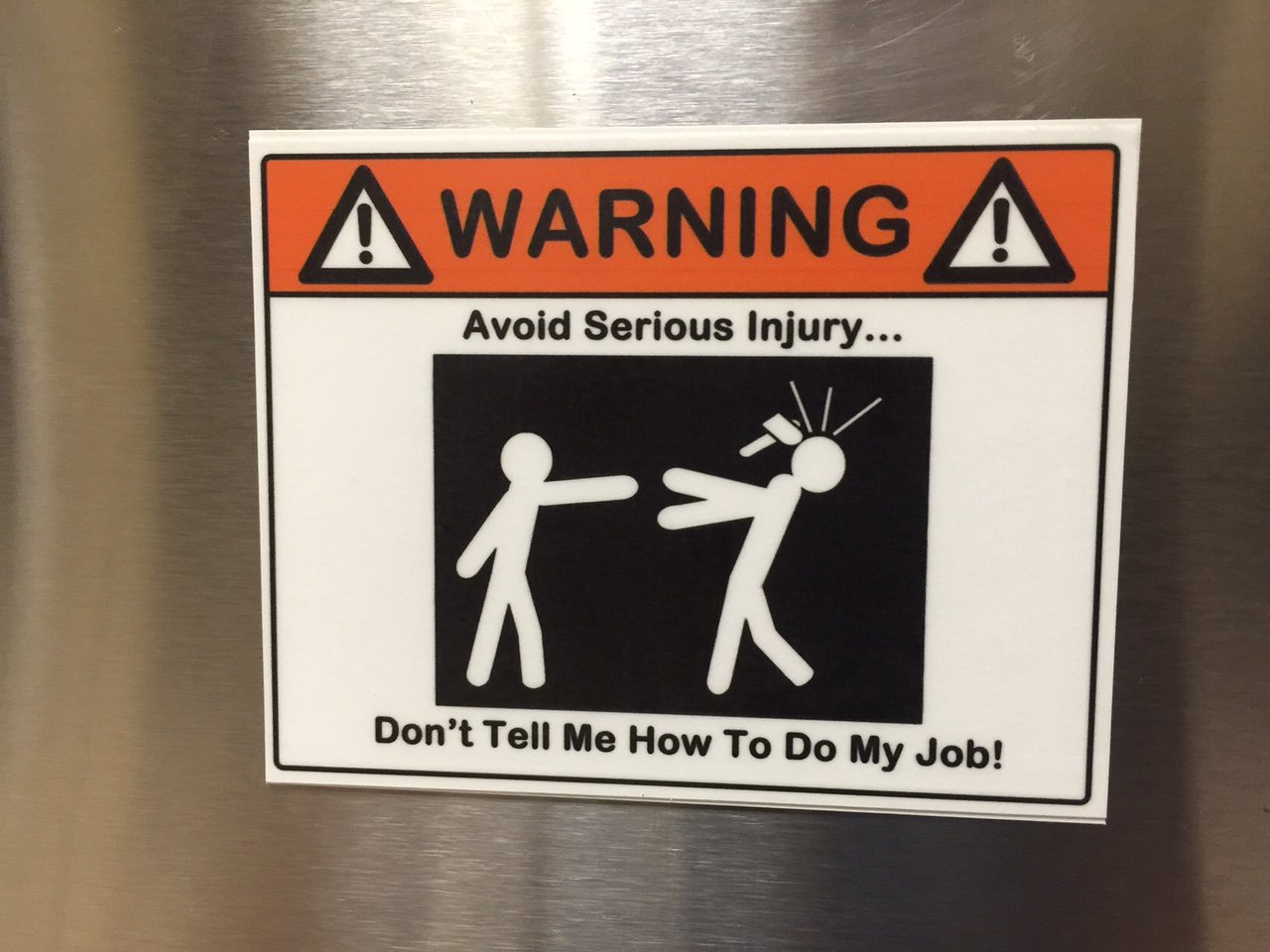 Magnetic Warning Sticker for Injury Prevention - Strong Adhesive for Toolbox, Metal Surfaces & Industrial Safety (Ideal for Workshops, Factories & Hazard Areas)