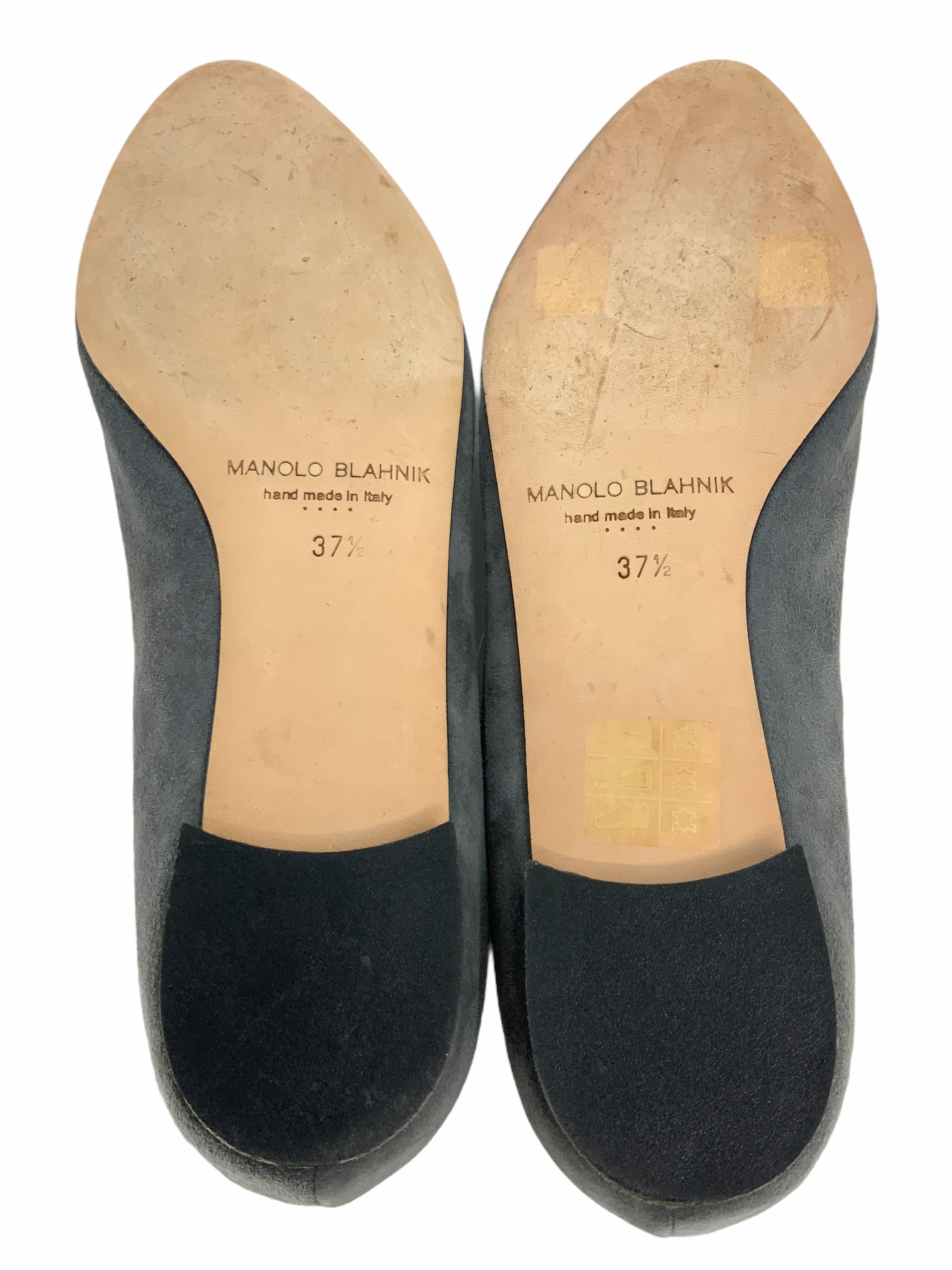 Manolo Blahnik Suede Skimmer Flats Women's Size 7.5 | Comfortable Ballet Flats for Work, Office & Casual Wear