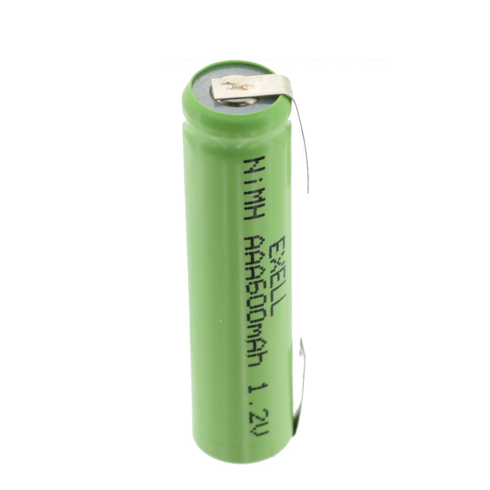Exell 1.2V NIMH AAA 600mAh Rechargeable Battery with Tabs - High Power for Electric Razors, Toothbrushes, Telecom UPS, Smart Grid, Power Tools & Electric Mopeds - Perfect for Home, Office & Industrial Applications