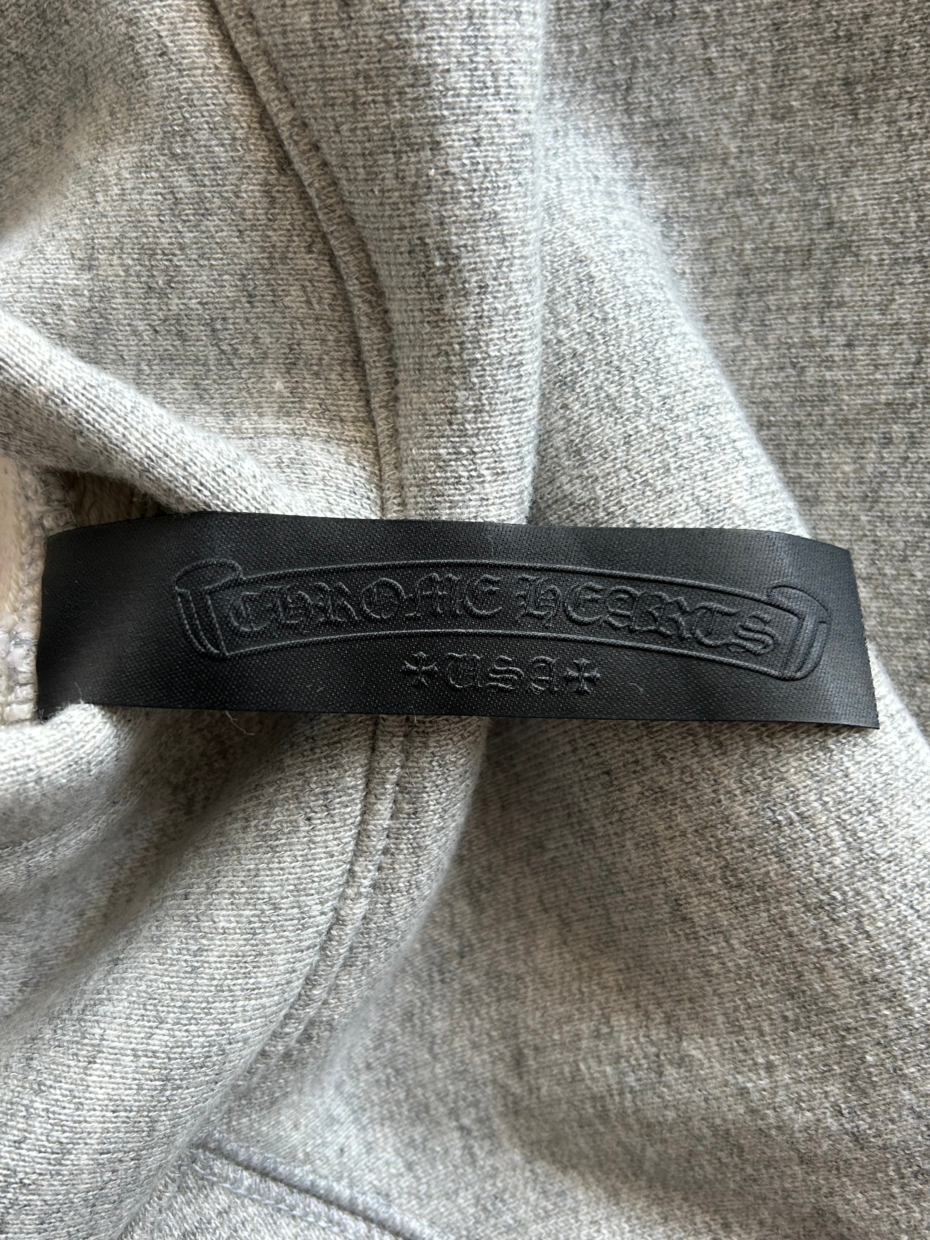 Chrome Hearts Grey & Black Triple Cross CH Logo Embroidered Hoodie for Men & Women - Stylish Streetwear for Casual Outfits & Urban Fashion