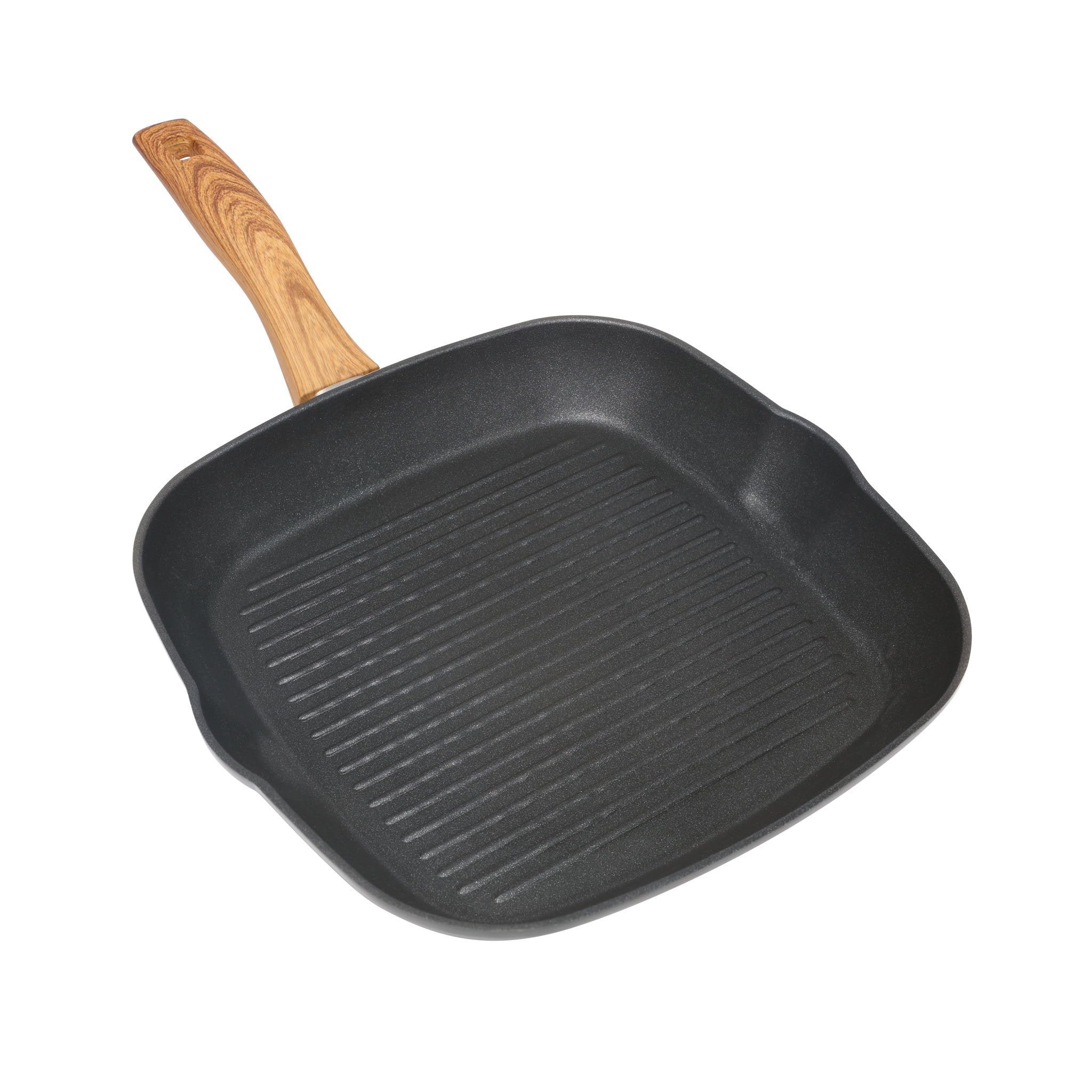 Premium Non-Stick Grill Pan by Taste The Difference - Perfect for Indoor/Outdoor BBQ, Steak, Fish & Vegetables - Ideal for Home Kitchen & Camping Cooking
