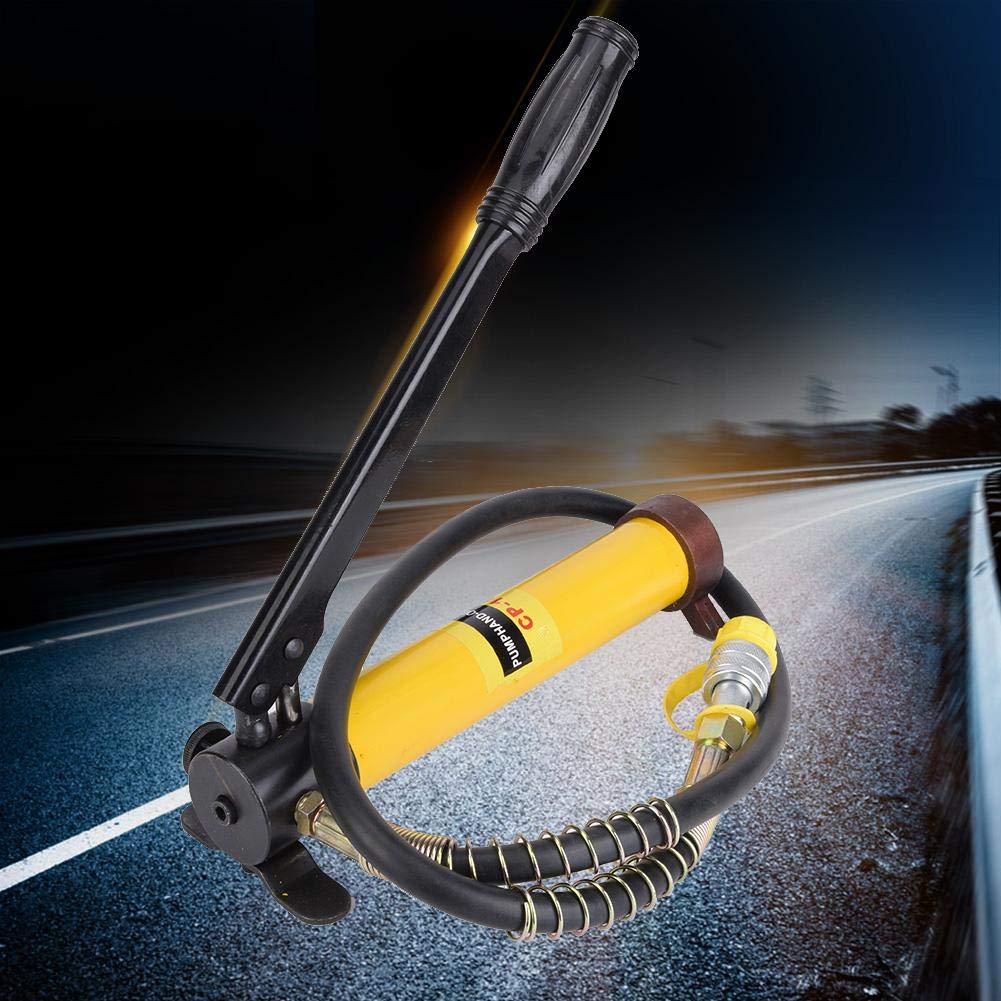 10 Ton Hydraulic Jack with Manual Pump - 11mm Stroke Mini Portable Hydraulic Cylinder for Car Lifting & Repair | Heavy Duty Vehicle Maintenance Tool for Garage, Auto Shop & Home Use