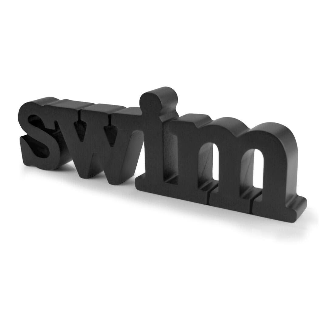 ChalkTalkSPORTS Wooden Swim Words - Handmade Wooden Sign for Shelf & Desk Décor - Perfect for Pool Party, Beach House, or Swim Team Gifts