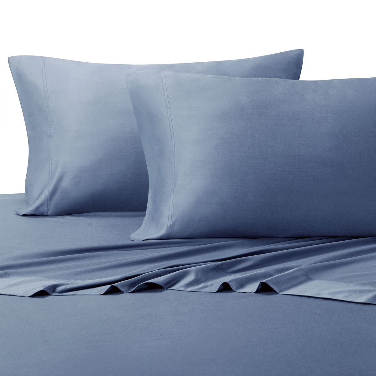 Royal Hotel Luxury Bamboo Viscose & Cotton Blend Sheet Set - Silky Soft, Breathable & Hypoallergenic - California King Size Periwinkle Blue - Perfect for Hot Sleepers & Eco-Conscious Homes