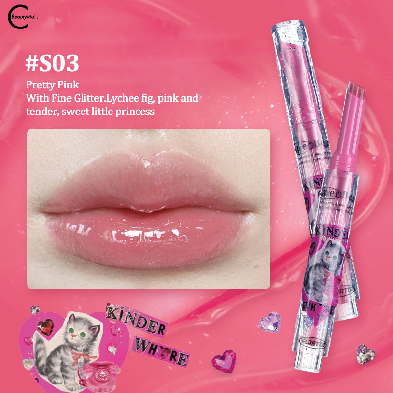 FLORTTE Enchanted Lip Glaze - Hydrating Plumping Lip Gloss with Shine & Moisture | Perfect for Daily Wear, Date Night & Special Occasions