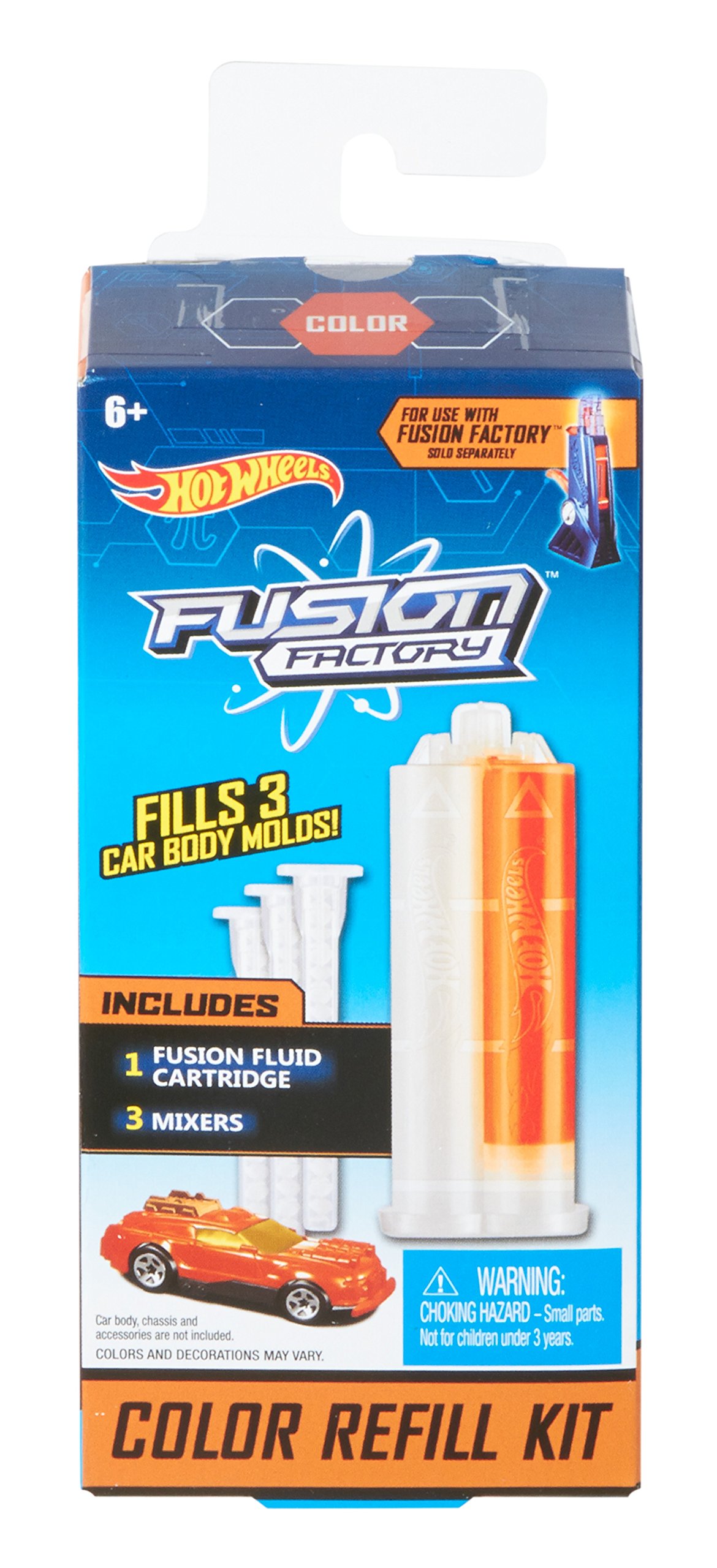 Hot Wheels Fusion Factory Color Refill Kit - Orange Paint Refill for Custom Car Designs | Perfect for DIY Toy Car Customization & Creative Play