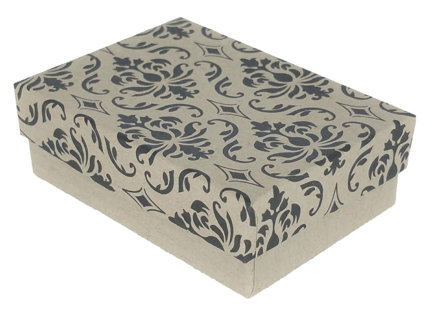25-Pack Damask Jewelry Boxes 2.6x1.5x1 Inch for Gifts & Storage