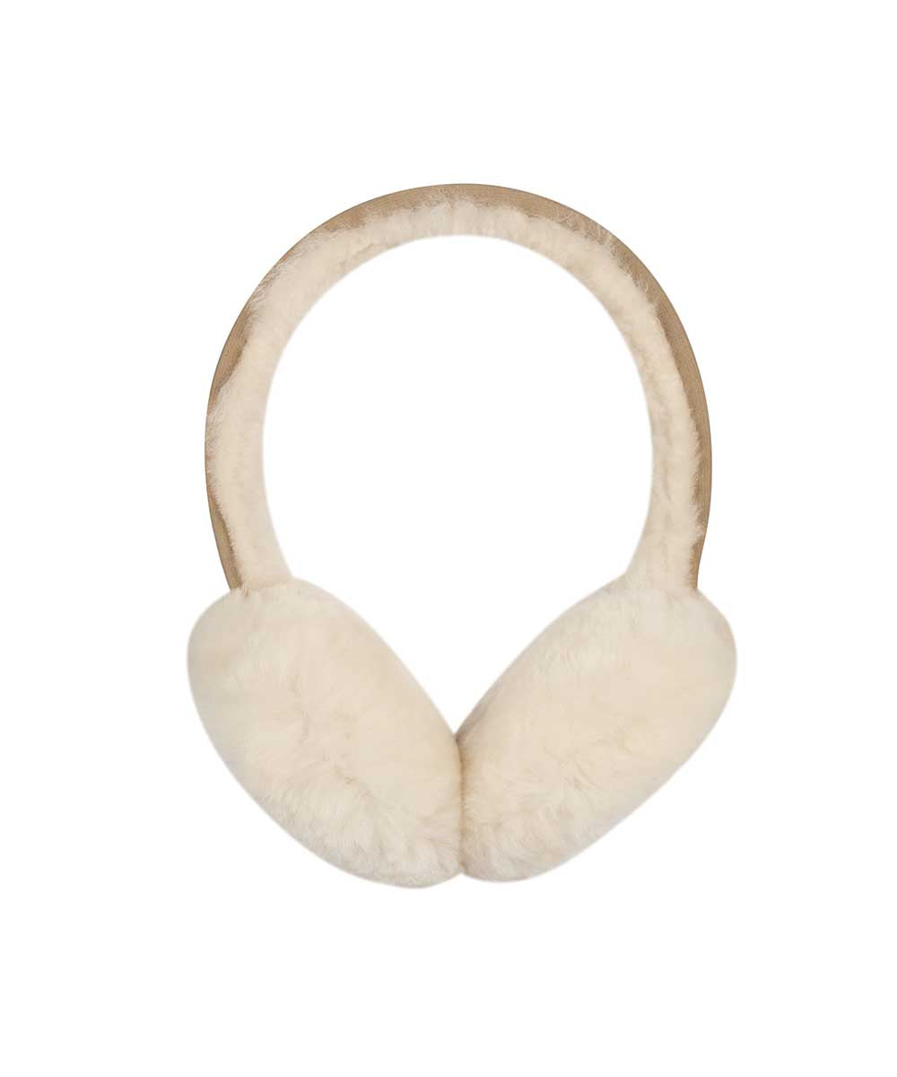 Warm Wool UGG Earmuffs for Women & Men - Soft Winter Ear Muffs for Cold Weather - Perfect for Outdoor Activities, Skiing, and Snowboarding