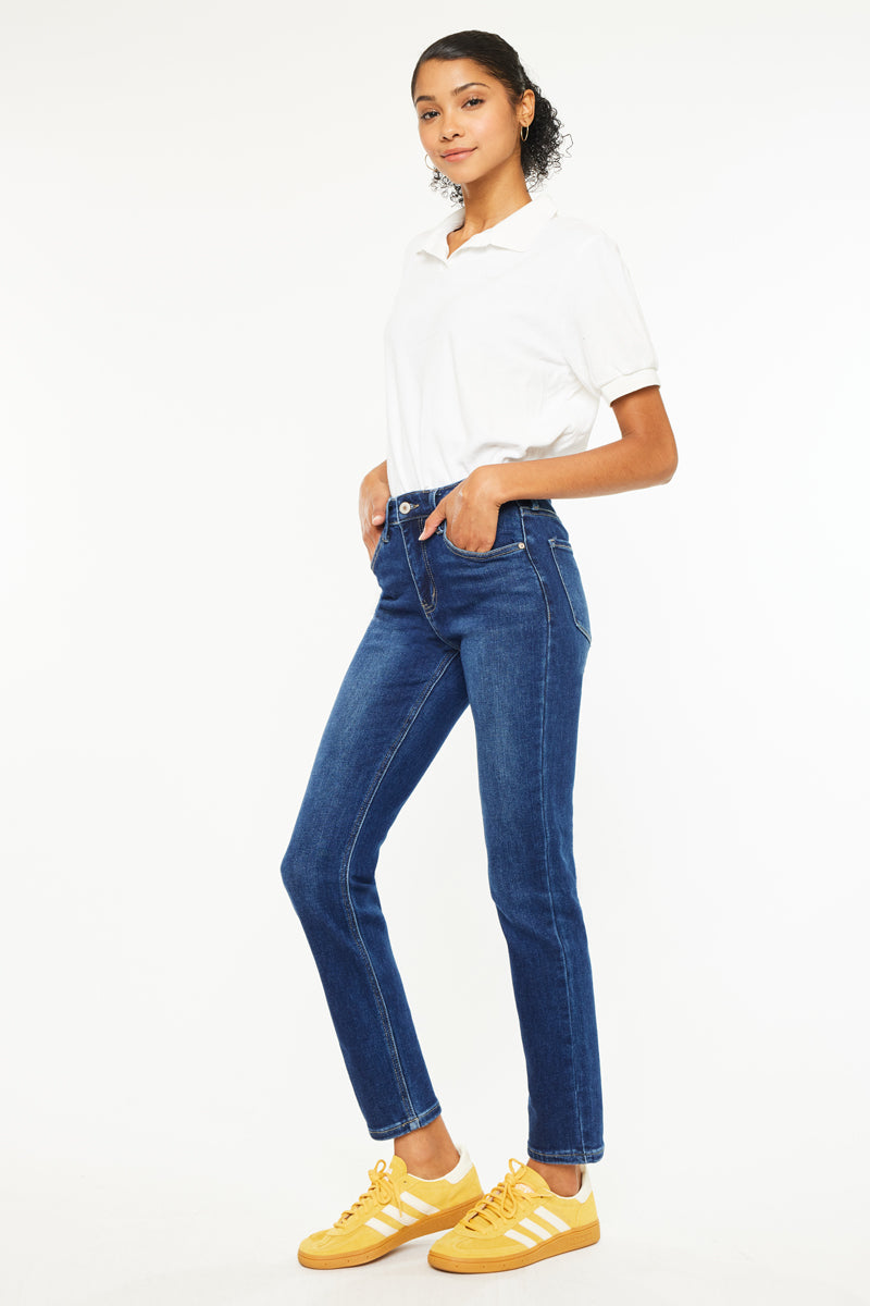Jovi Essentials High Rise Cigarette Leg Jeans for Women - Slimming Stretch Denim Pants - Perfect for Work, Casual & Night Out