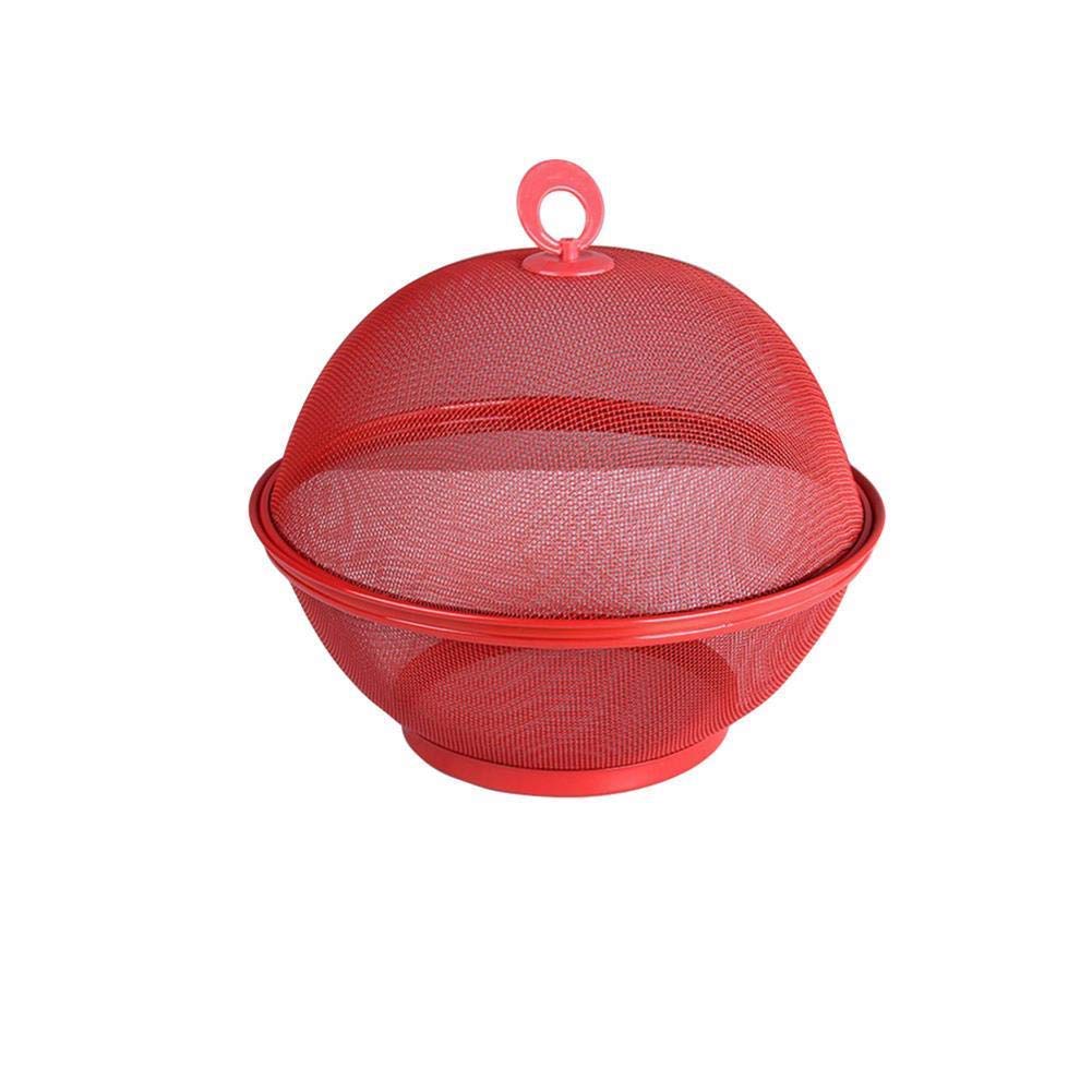 DIHAO Metal Fruit Bowl with Lid - Airtight Fruit Storage Basket for Kitchen, Pantry & Dining Table - Insect Proof & Ventilated Design for Fresh Fruits, Vegetables & Snacks