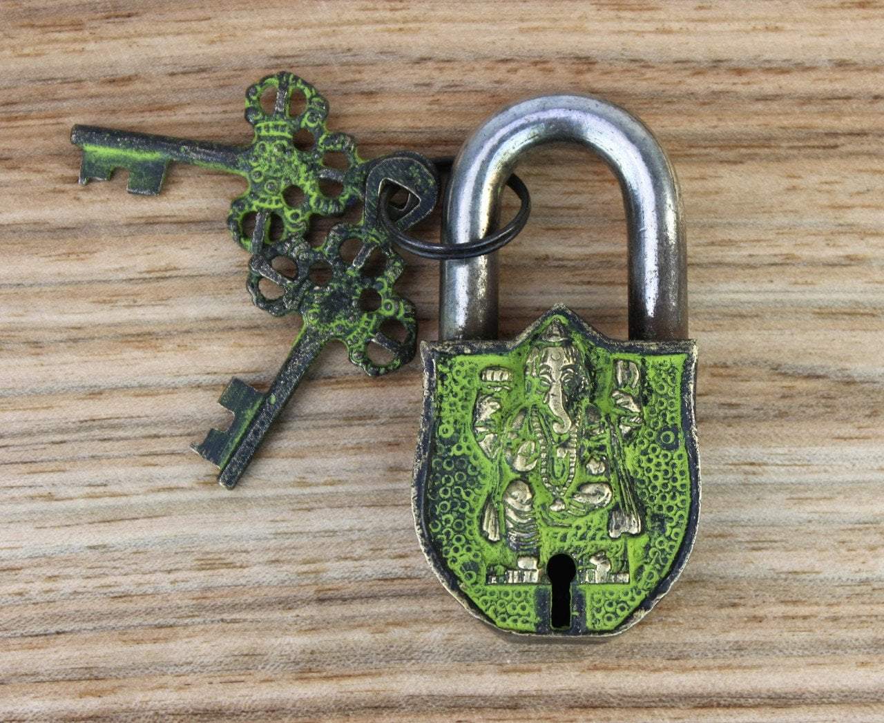 Ganesh Lock - High Security Padlock with Key for Home, Gym, Locker & Outdoor Use - Durable Metal Lock for Gates, Storage & Travel