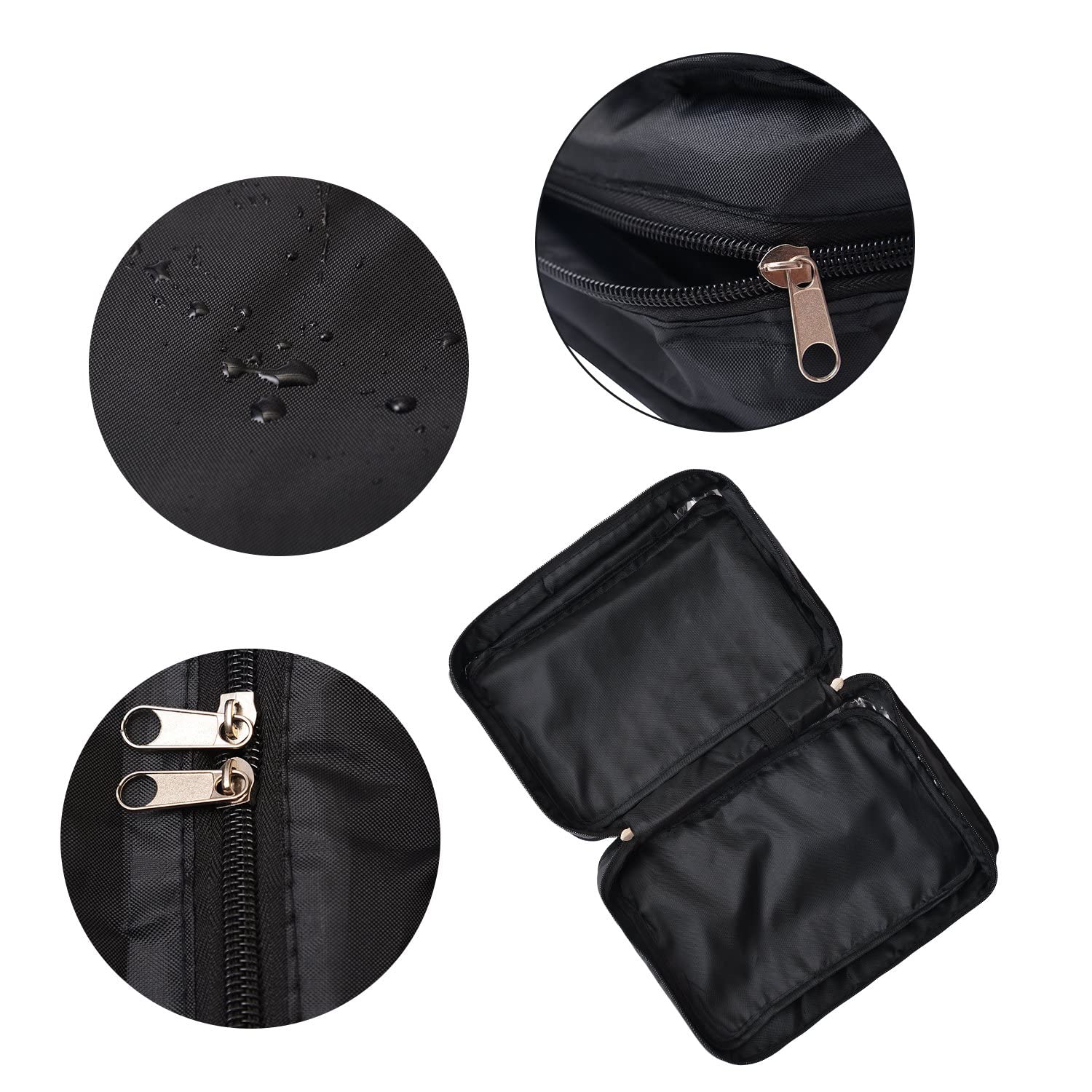 Versatile Hanging Travel Organizer Bag for Toiletries, Cosmetics & Shaving Kit - Black | Perfect for Home, Gym & Business Trips